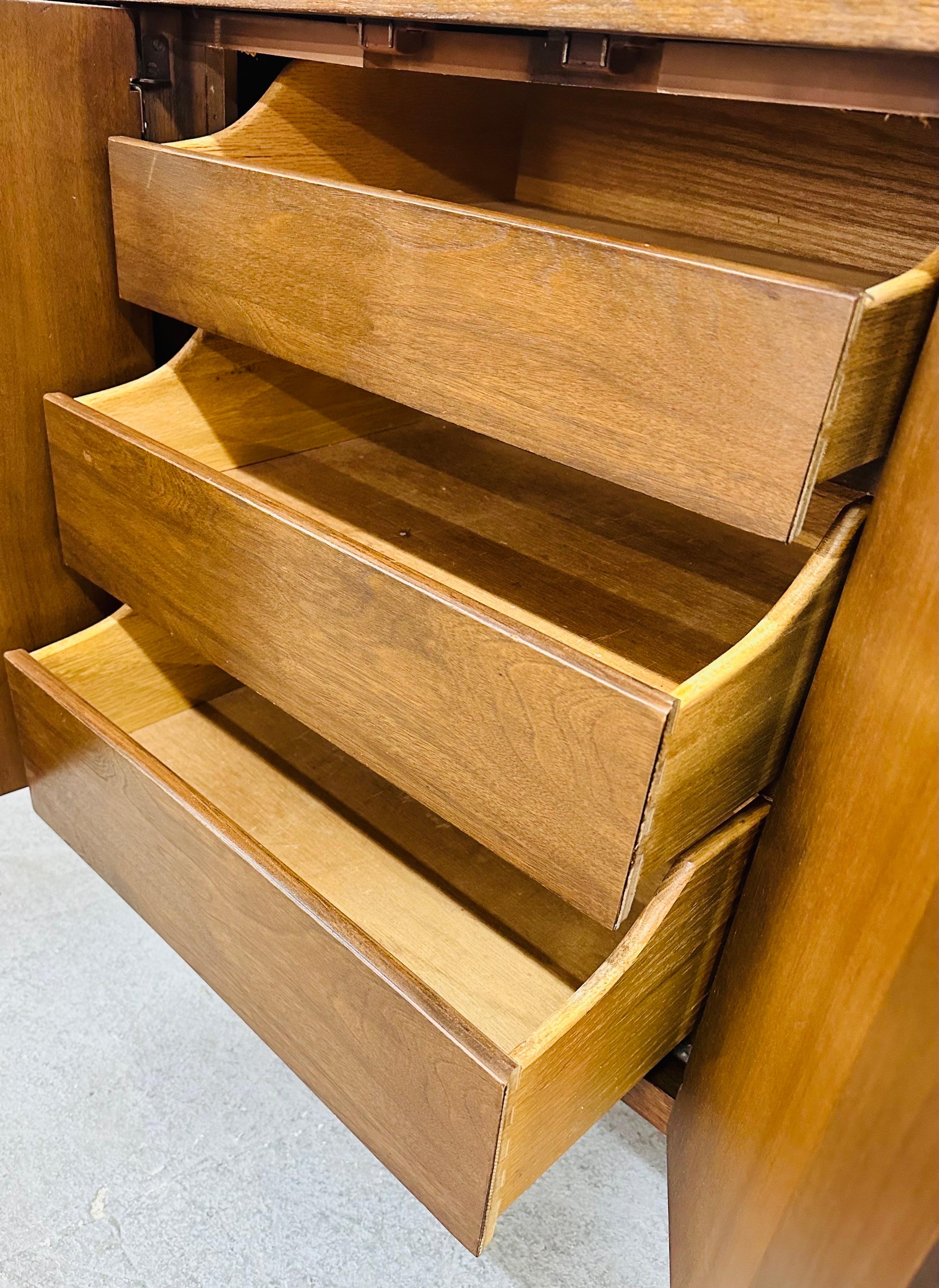 Mid-Century Modern Broyhill Saga Walnut Triple Dresser 2