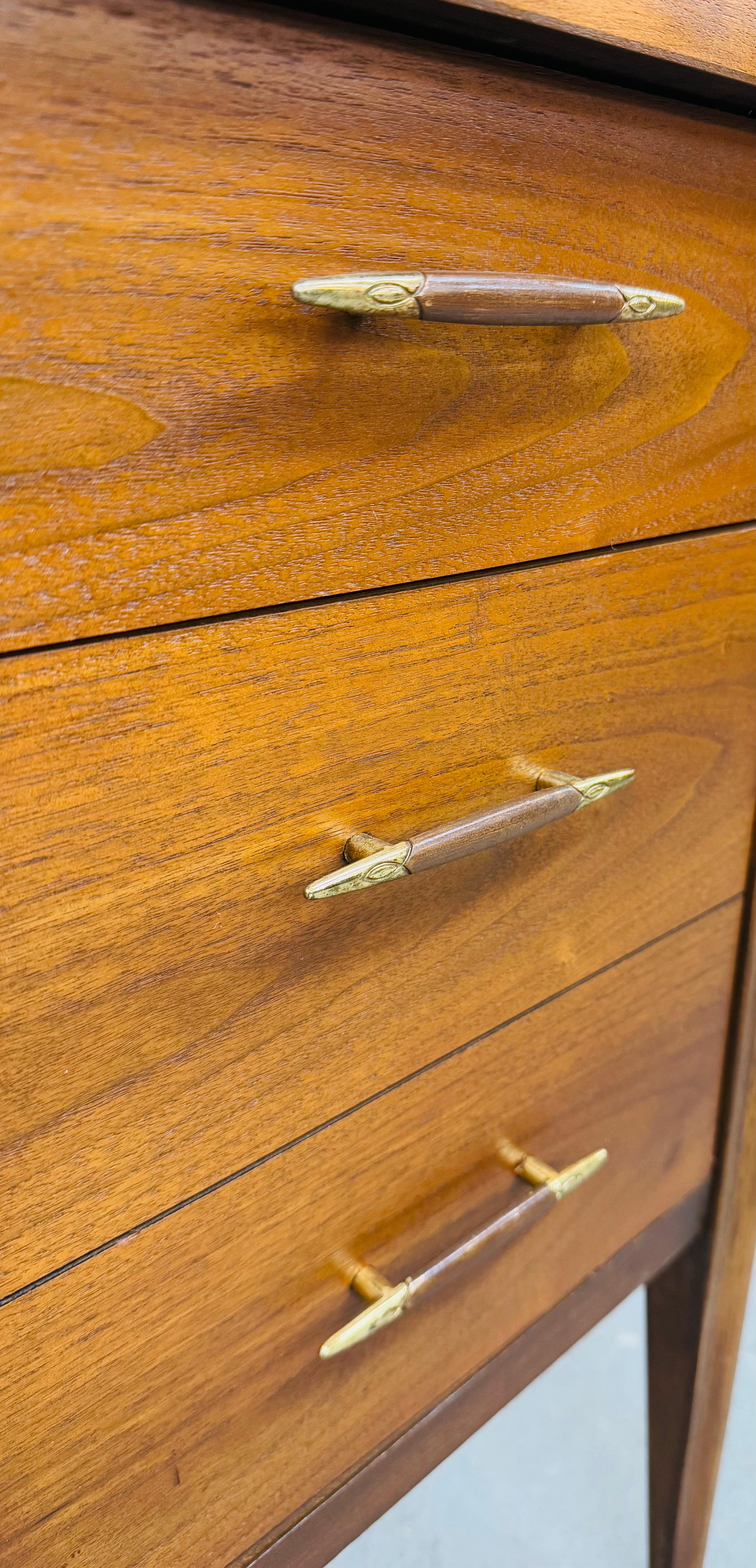Mid-Century Modern Broyhill Saga Walnut Writing Desk 4