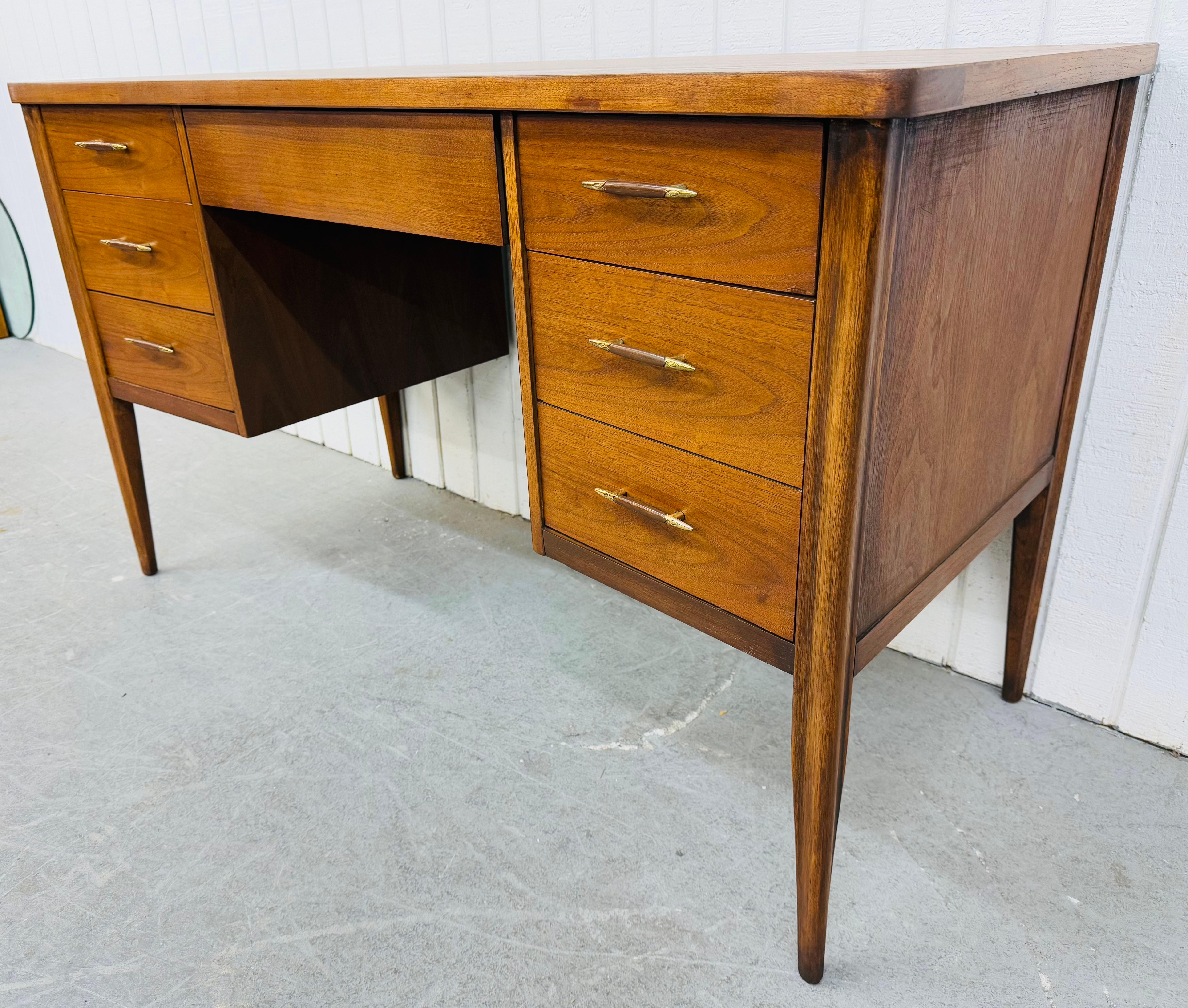 American Mid-Century Modern Broyhill Saga Walnut Writing Desk