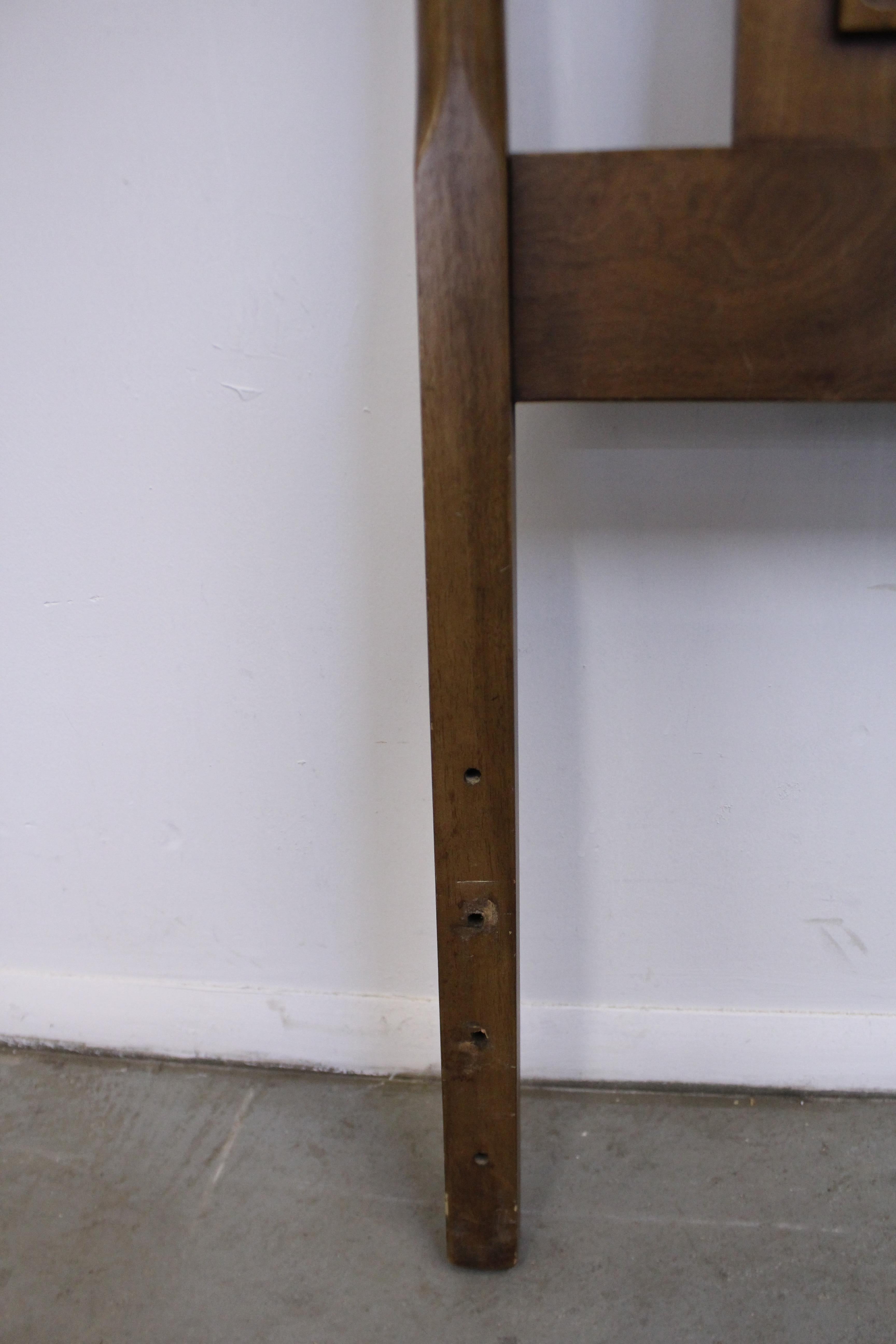 Walnut Mid-Century Modern Broyhill Sculptra King Size Headboard