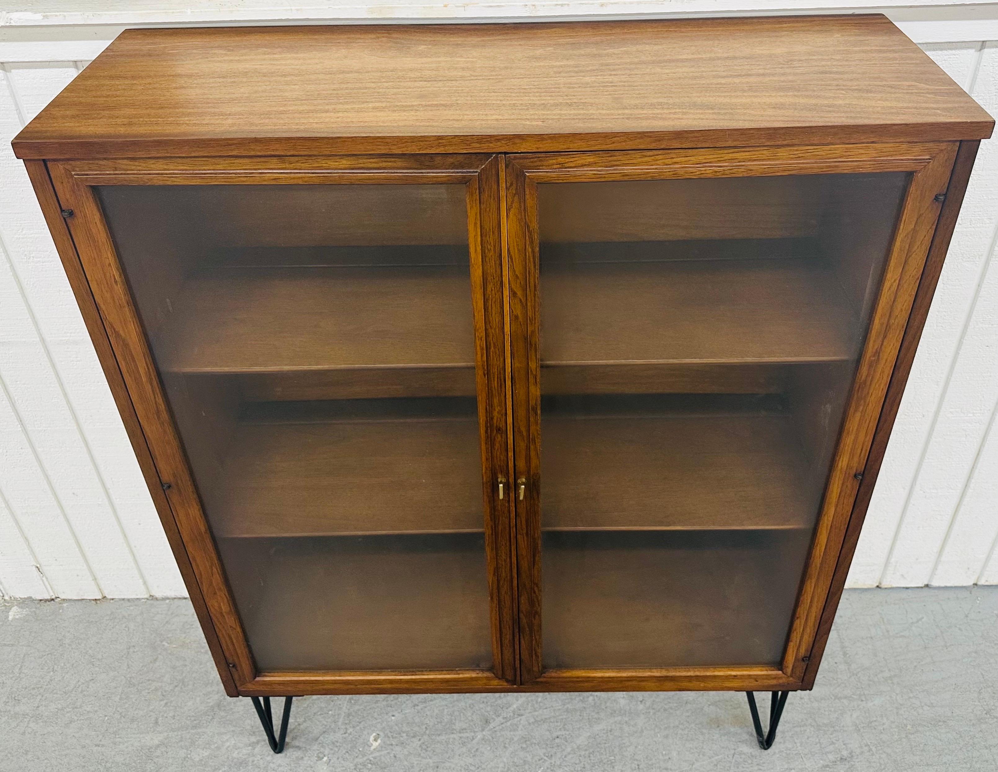 20th Century Mid-Century Modern Broyhill Sculptra Walnut Bookcase