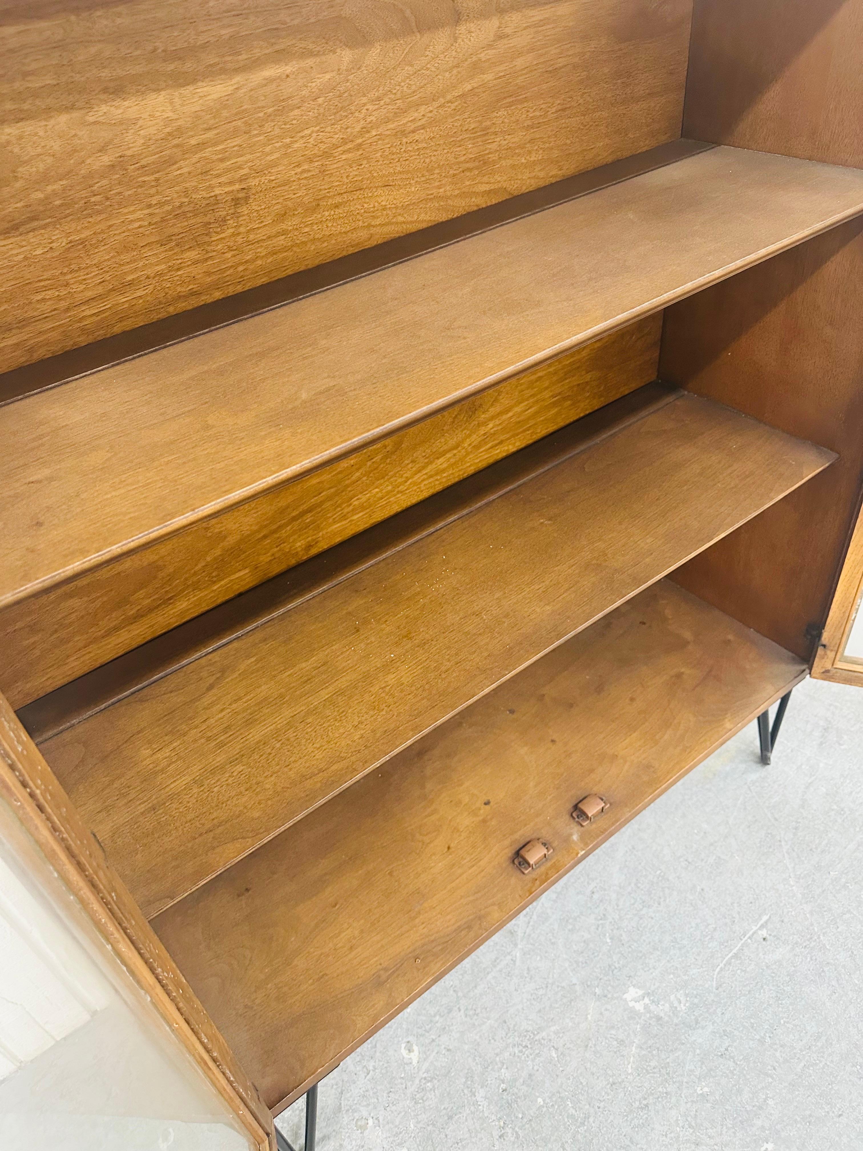 Mid-Century Modern Broyhill Sculptra Walnut Bookcase 2