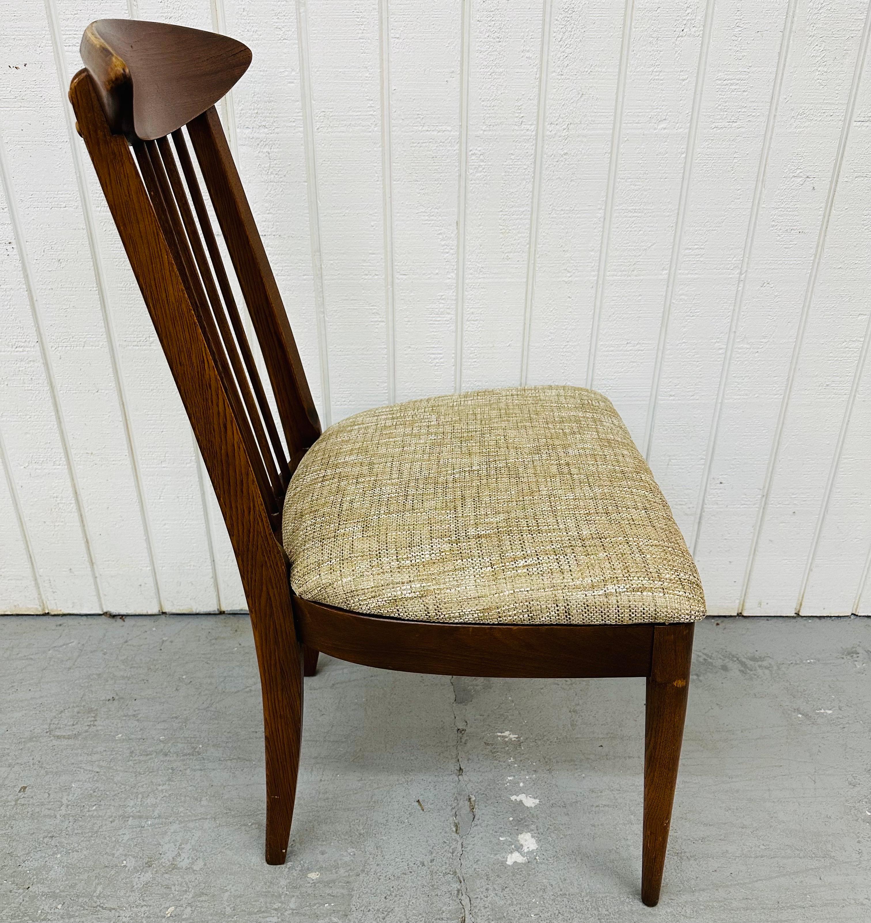 Mid-Century Modern Broyhill Sculptra Walnut Dining Chairs - Set of 6 1