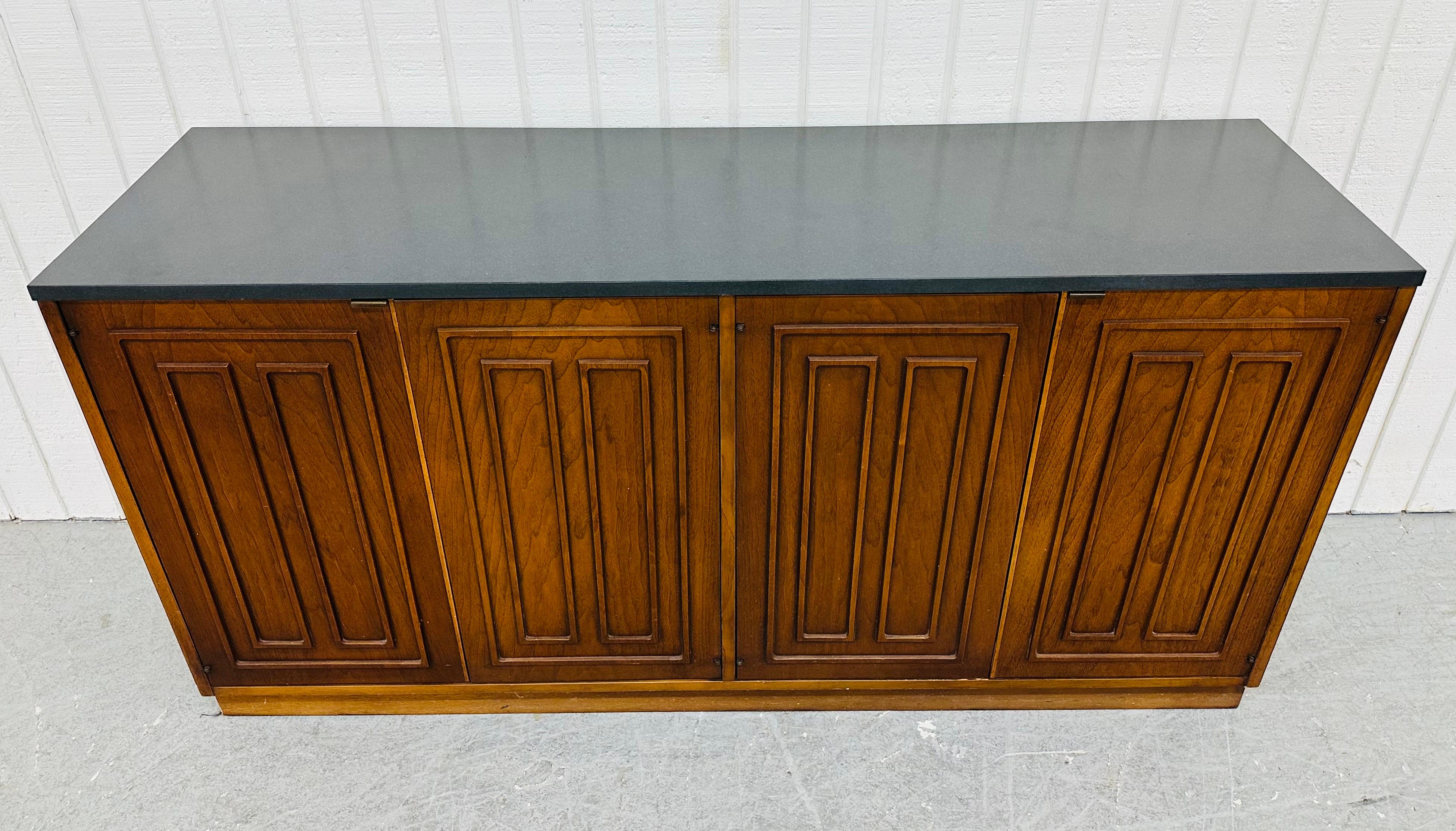 American Mid-Century Modern Broyhill Sculptra Walnut Sideboard
