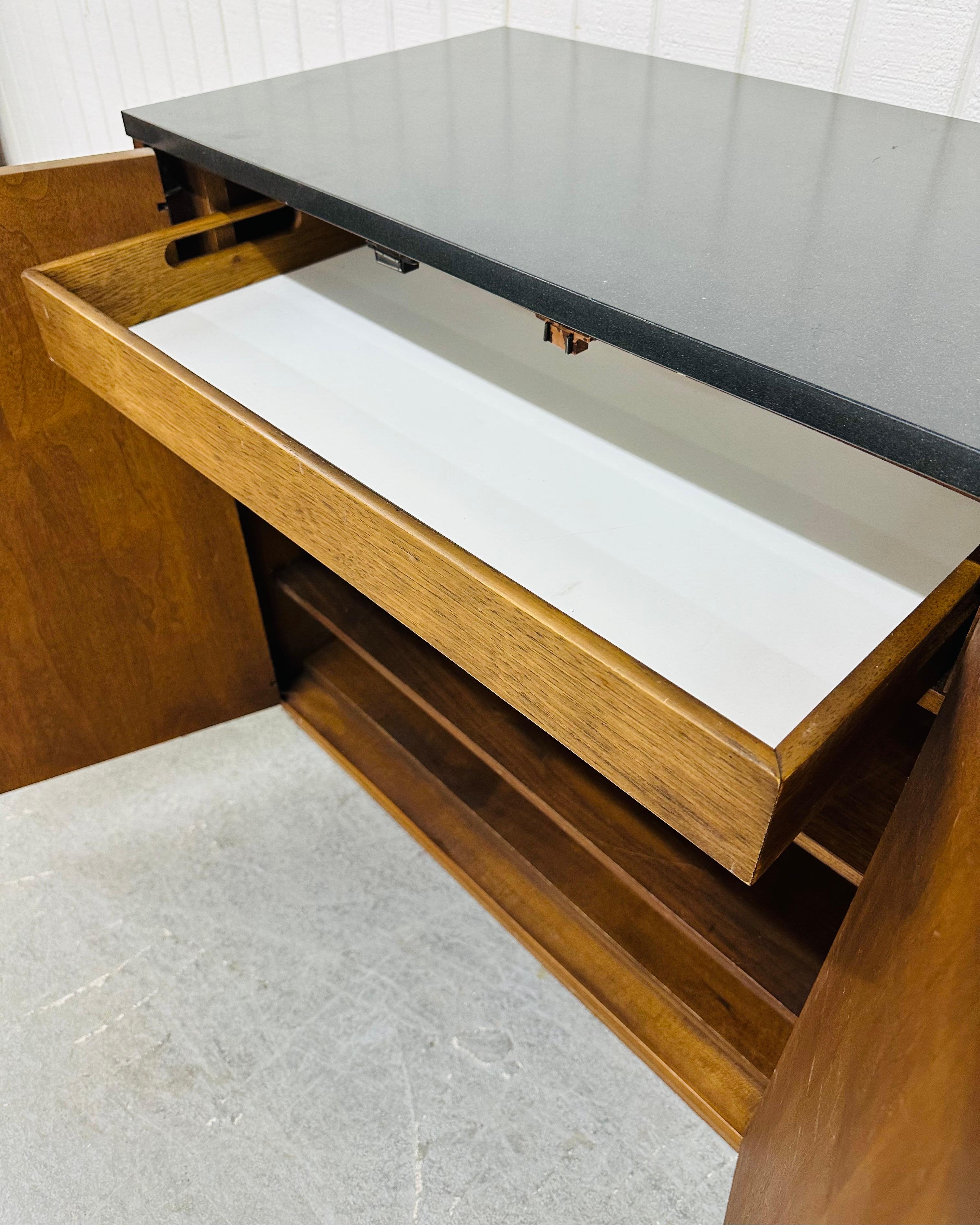 Mid-Century Modern Broyhill Sculptra Walnut Sideboard 1