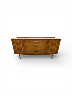 Mid-Century Modern Broyhill Sculptra Walnut Sideboard
