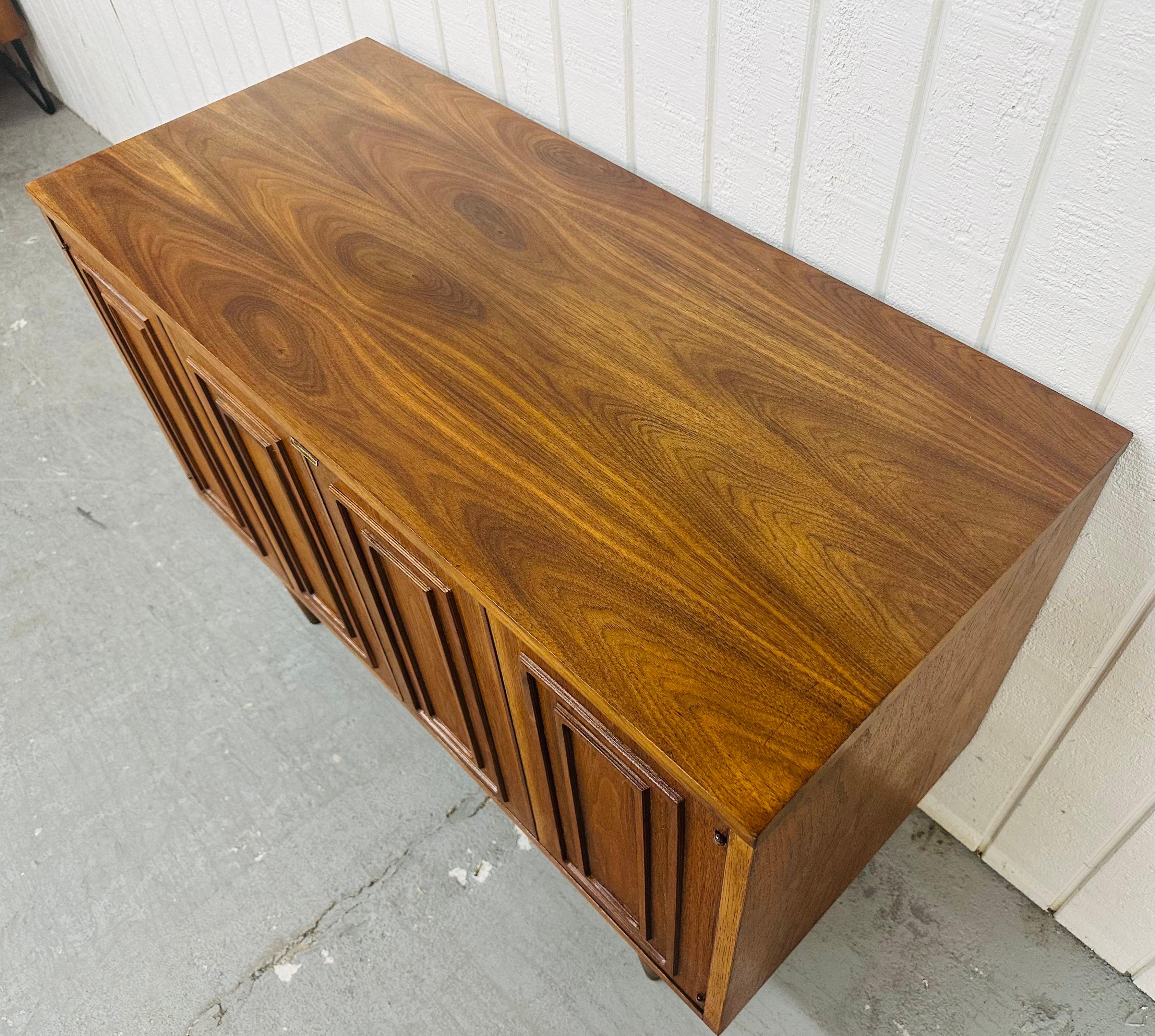 20th Century Mid-Century Modern Broyhill Sculptra Walnut Storage Cabinet