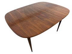 Mid-Century Modern Broyhill Walnut Dining Table W/1 Leaf - Refinished