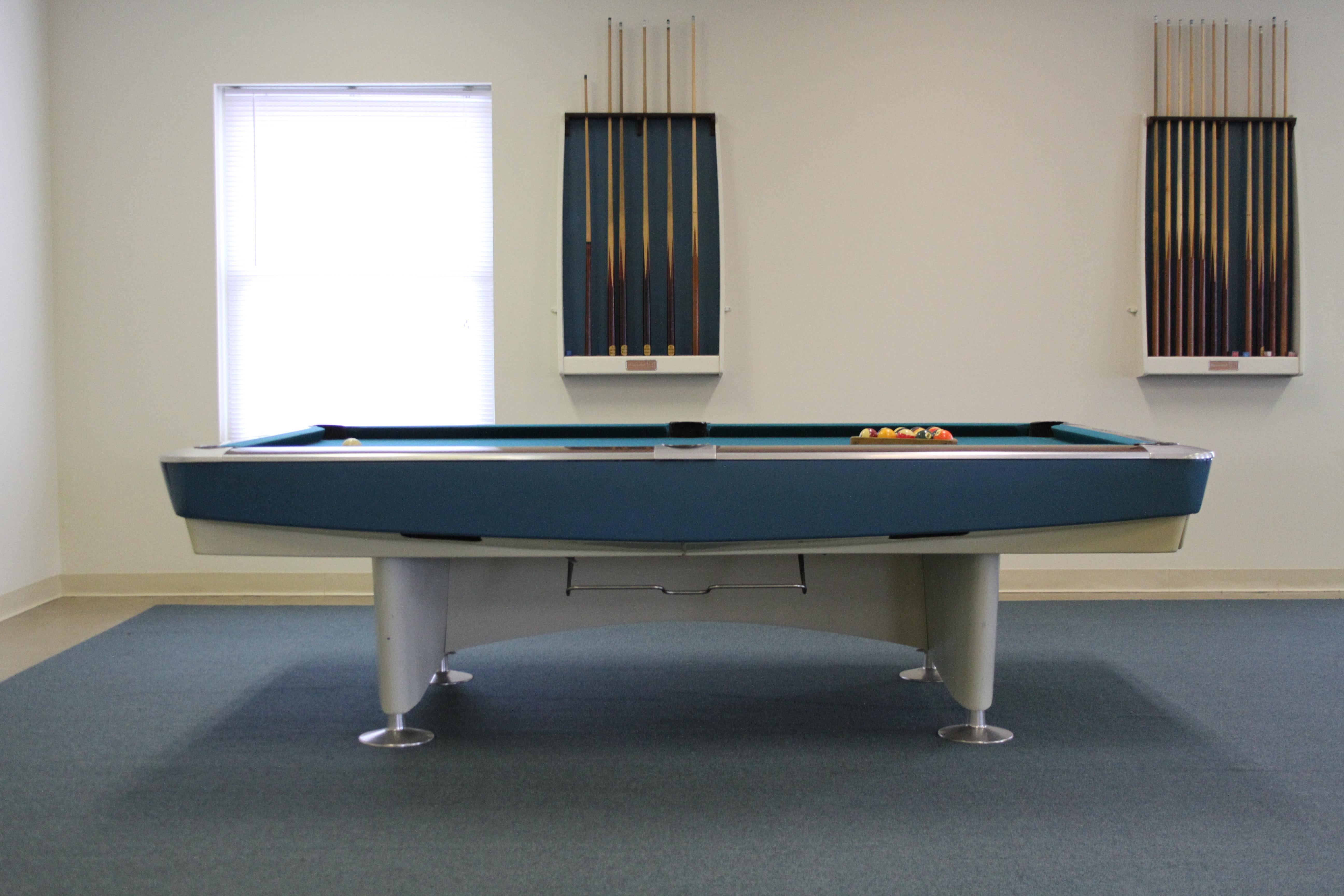 mid century modern pool table