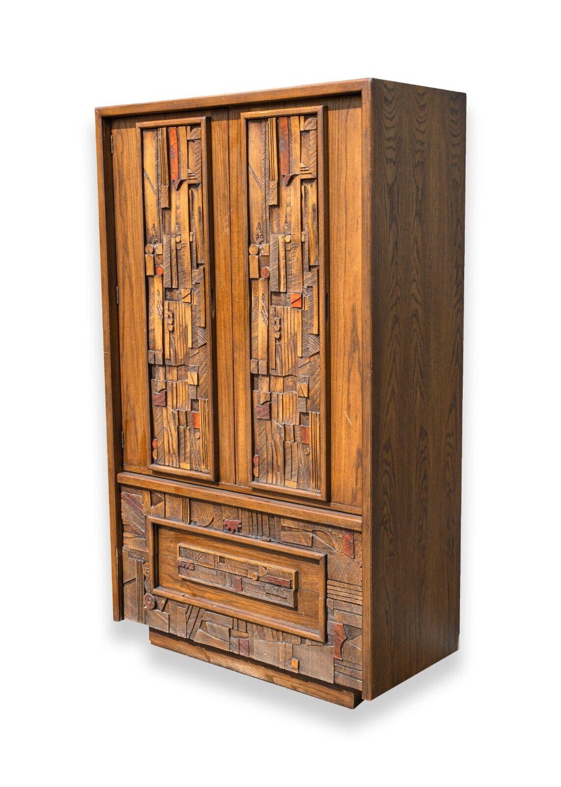 Mid-Century Modern Brutalist 2pc Bedroom Set by Lane Pueblo Collection 8