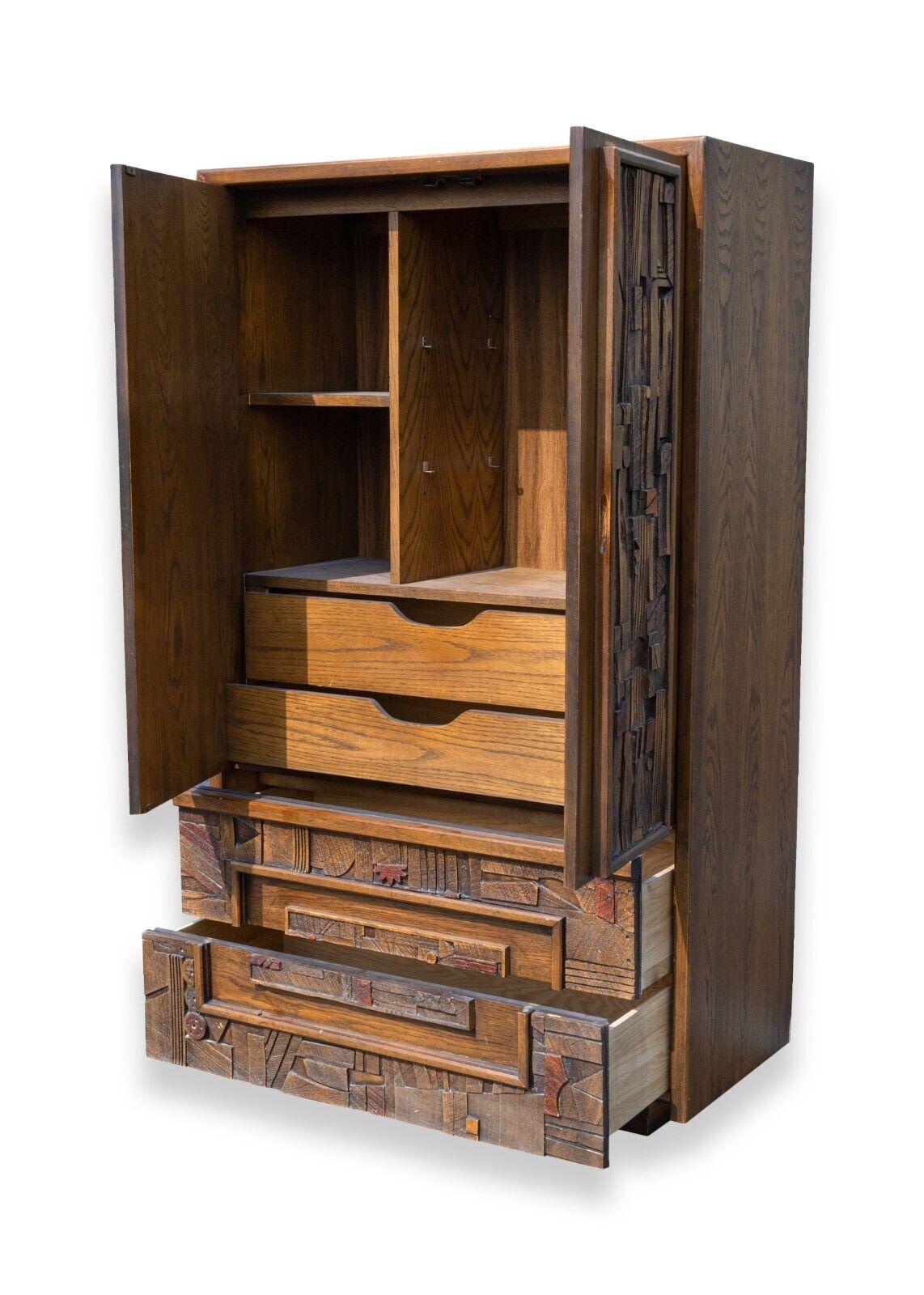 Mid-Century Modern Brutalist 2pc Bedroom Set by Lane Pueblo Collection 9