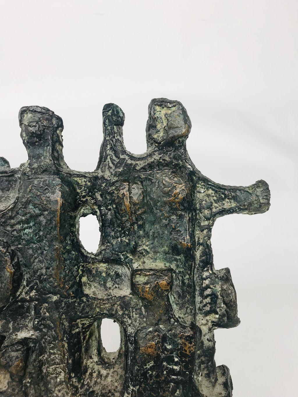 Mid-Century Modern Brutalist Abstract Bronze Sculpture Oreste Dequel 4