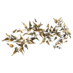 Mid-Century Modern Brutalist Abstract Metal Leaf Sculpture by Cliff Widdowson