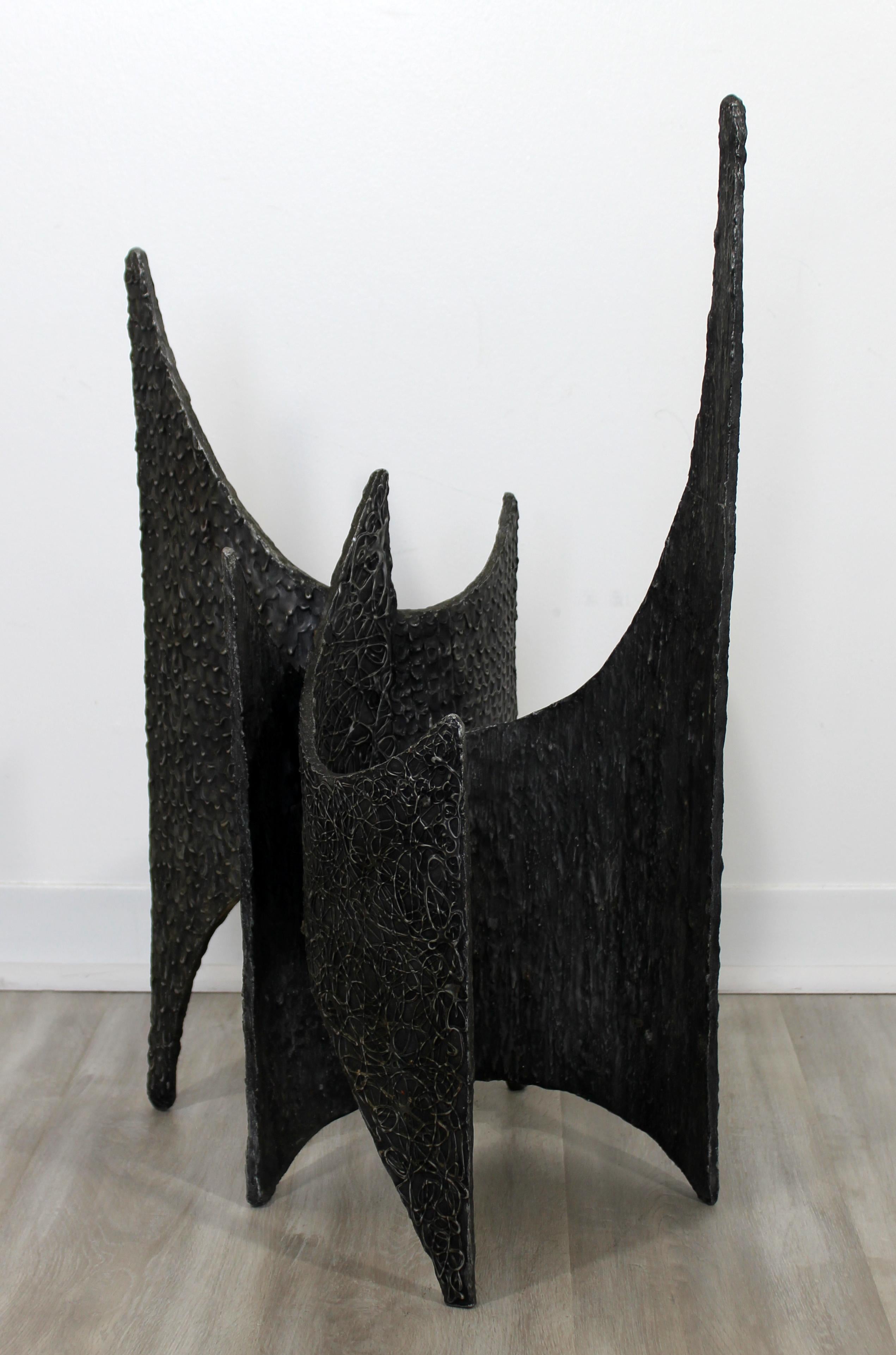 North American Mid-Century Modern Brutalist Abstract Resin Metal Sculpture Evans Pearsall Era