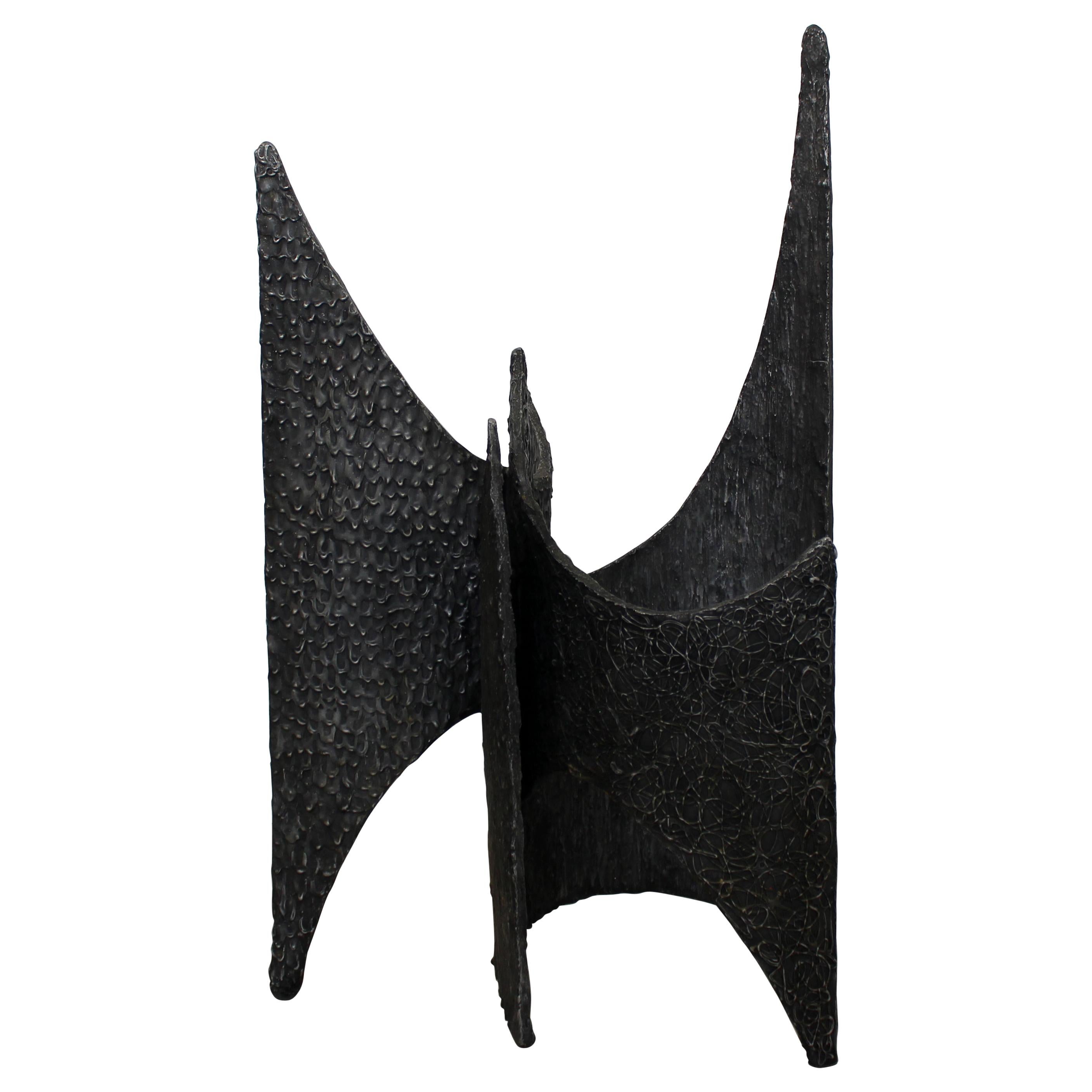 Mid-Century Modern Brutalist Abstract Resin Metal Sculpture Evans Pearsall Era