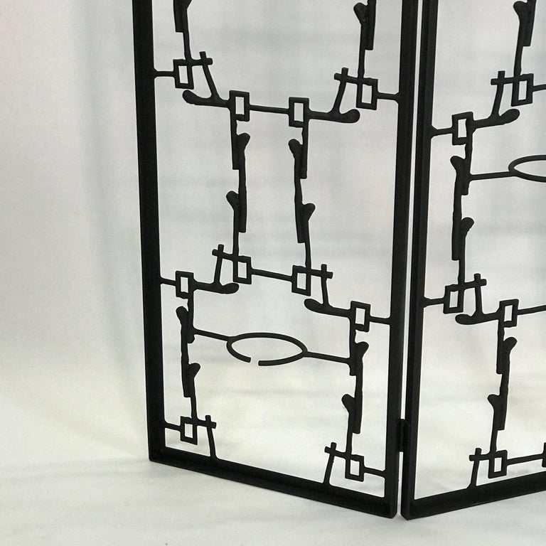 Mid-Century Modern Brutalist Abstract Room Divider Screen For Sale 1