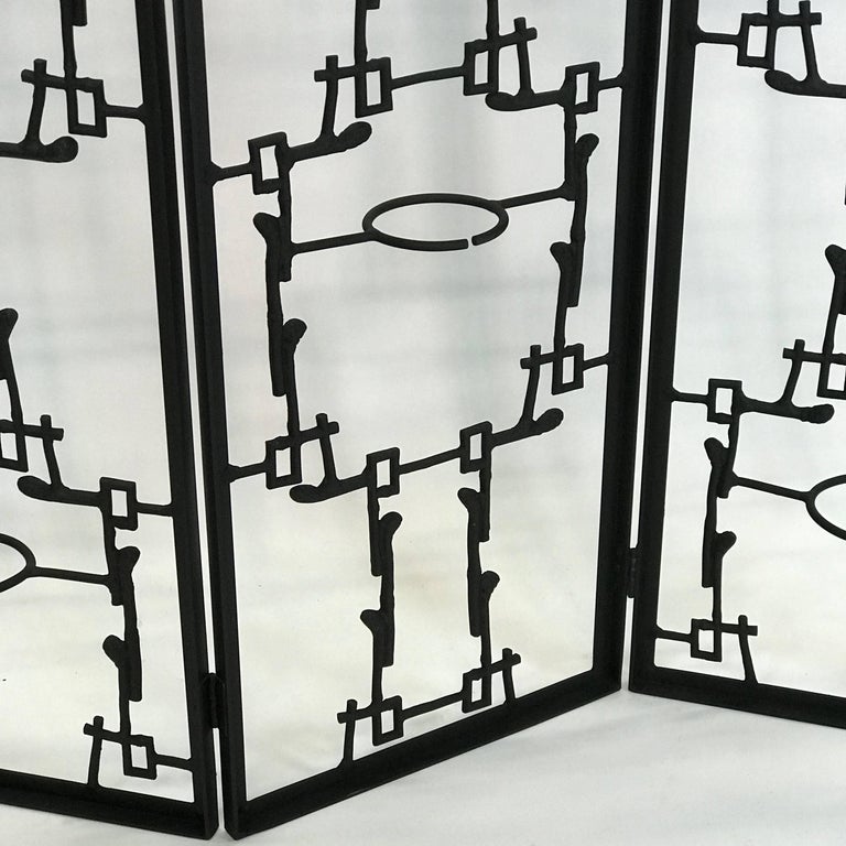 Mid-Century Modern Brutalist Abstract Room Divider Screen In Good Condition For Sale In Brooklyn, NY