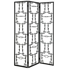 Mid-Century Modern Brutalist Abstract Room Divider Screen