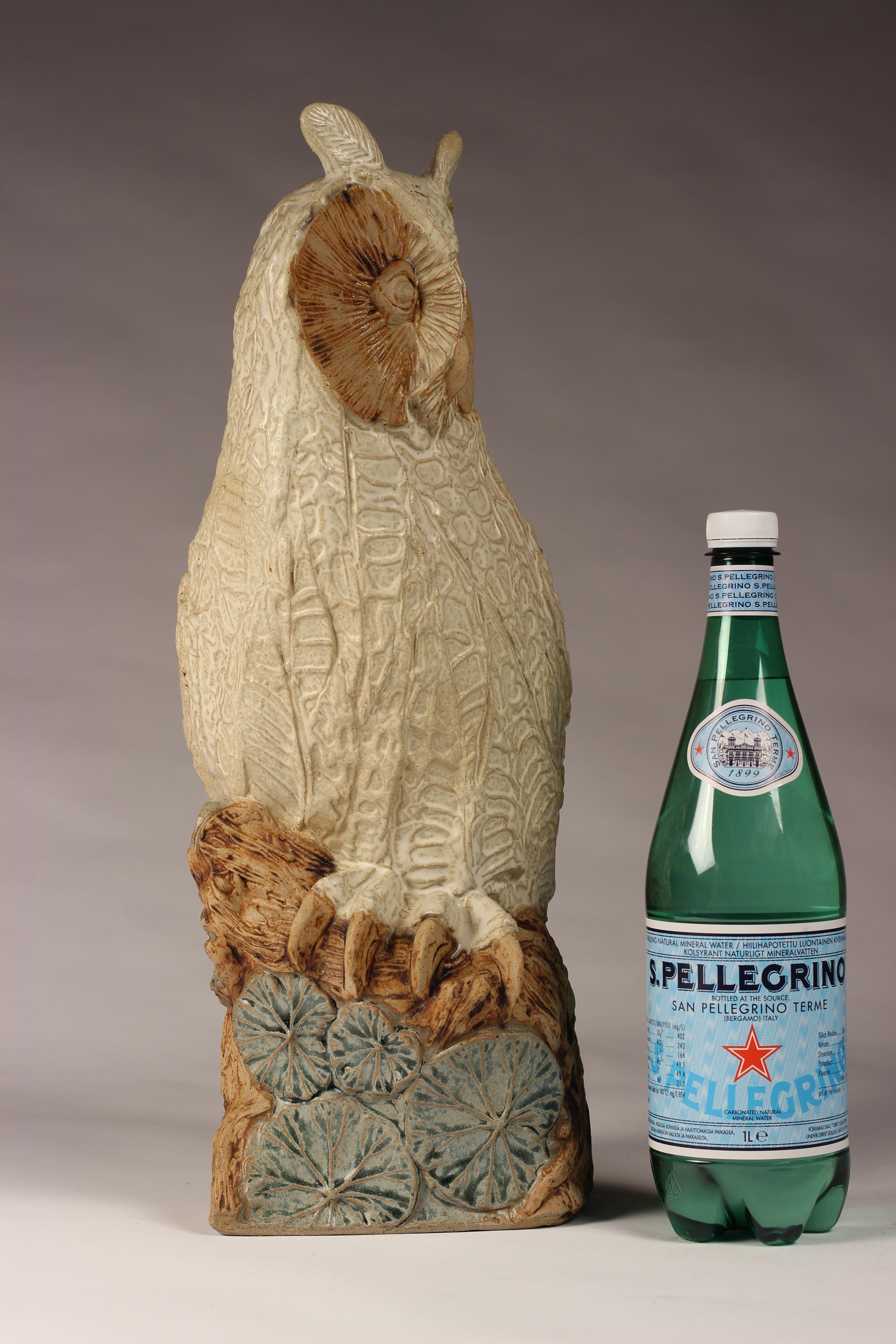 Mid-Century Modern Brutalist Animal Sculpture of a Ceramic Owl by Bernard Rooke 2