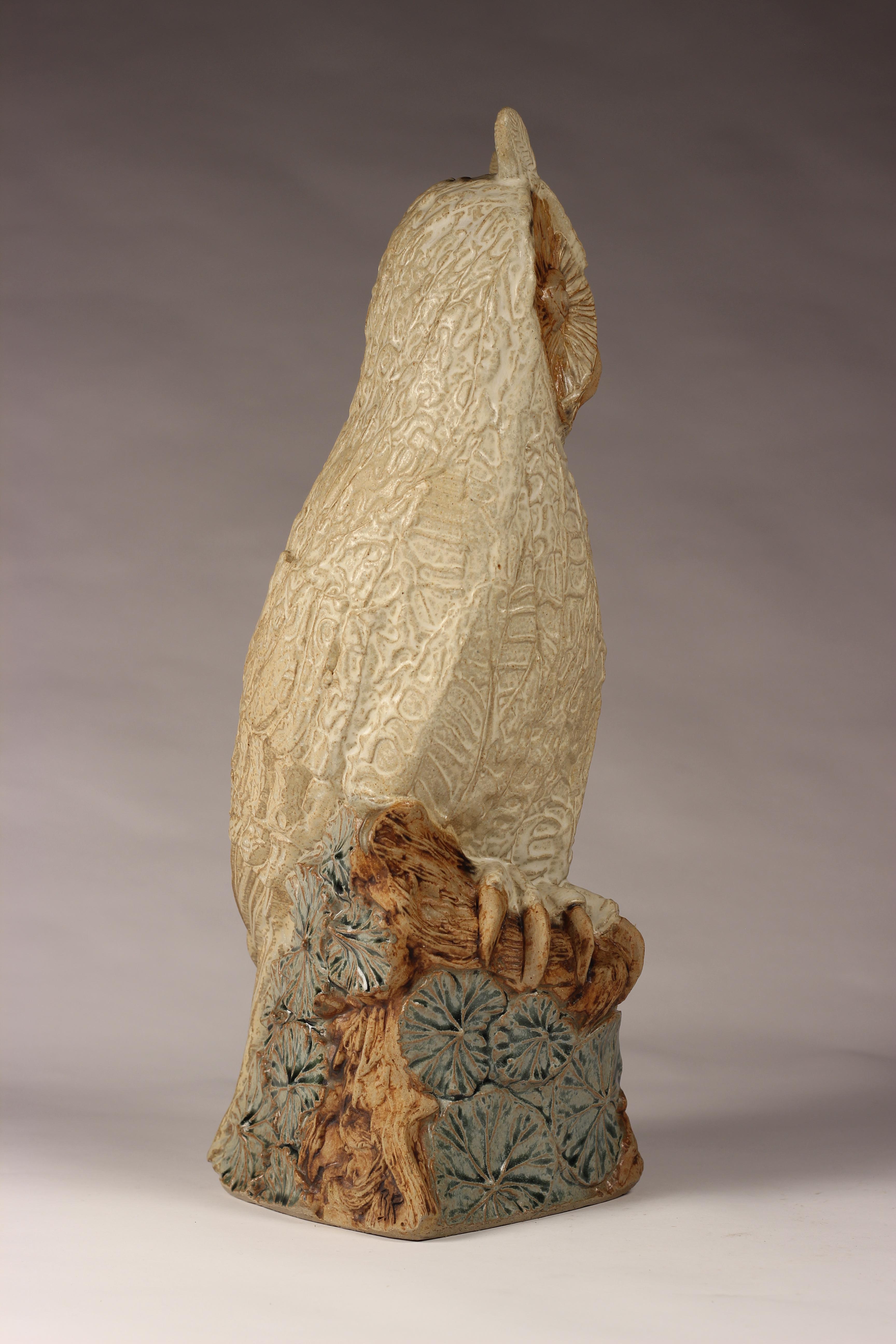 Mid-20th Century Mid-Century Modern Brutalist Animal Sculpture of a Ceramic Owl by Bernard Rooke