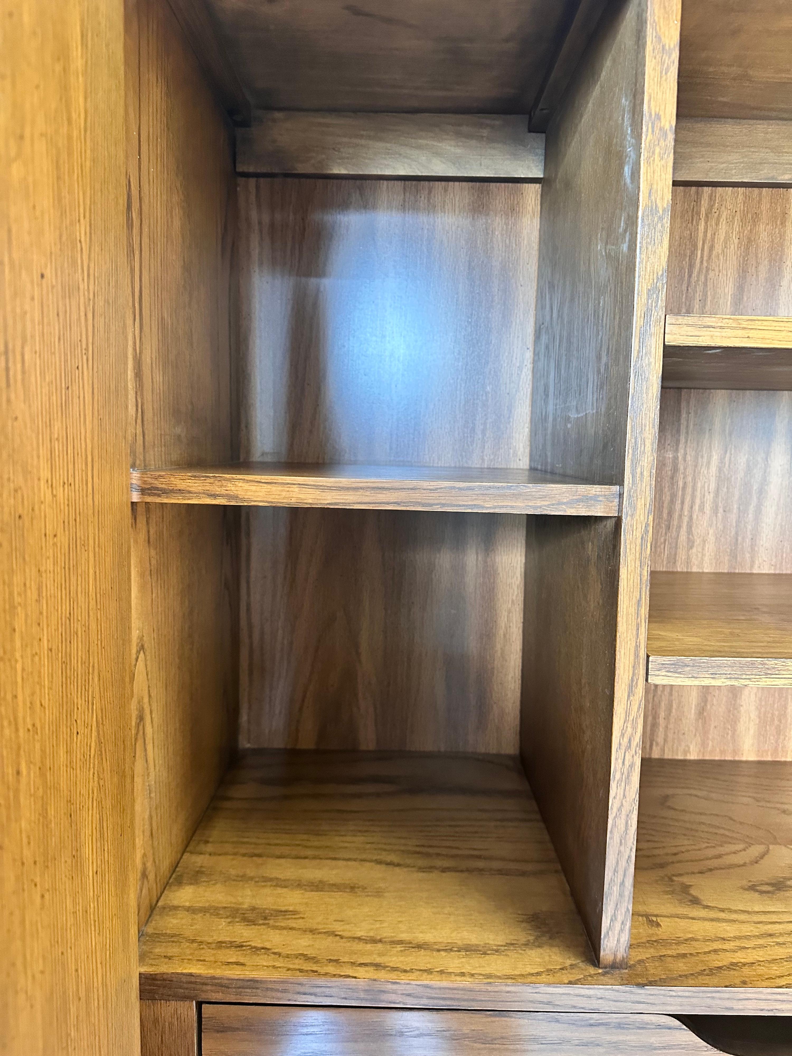 Mid-Century Modern Brutalist Armoire Dresser by Lane “Pueblo Line” For Sale 1