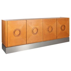 Mid-Century Modern Brutalist Cabinet in Natural Oak Veneer, Belgium, 1970