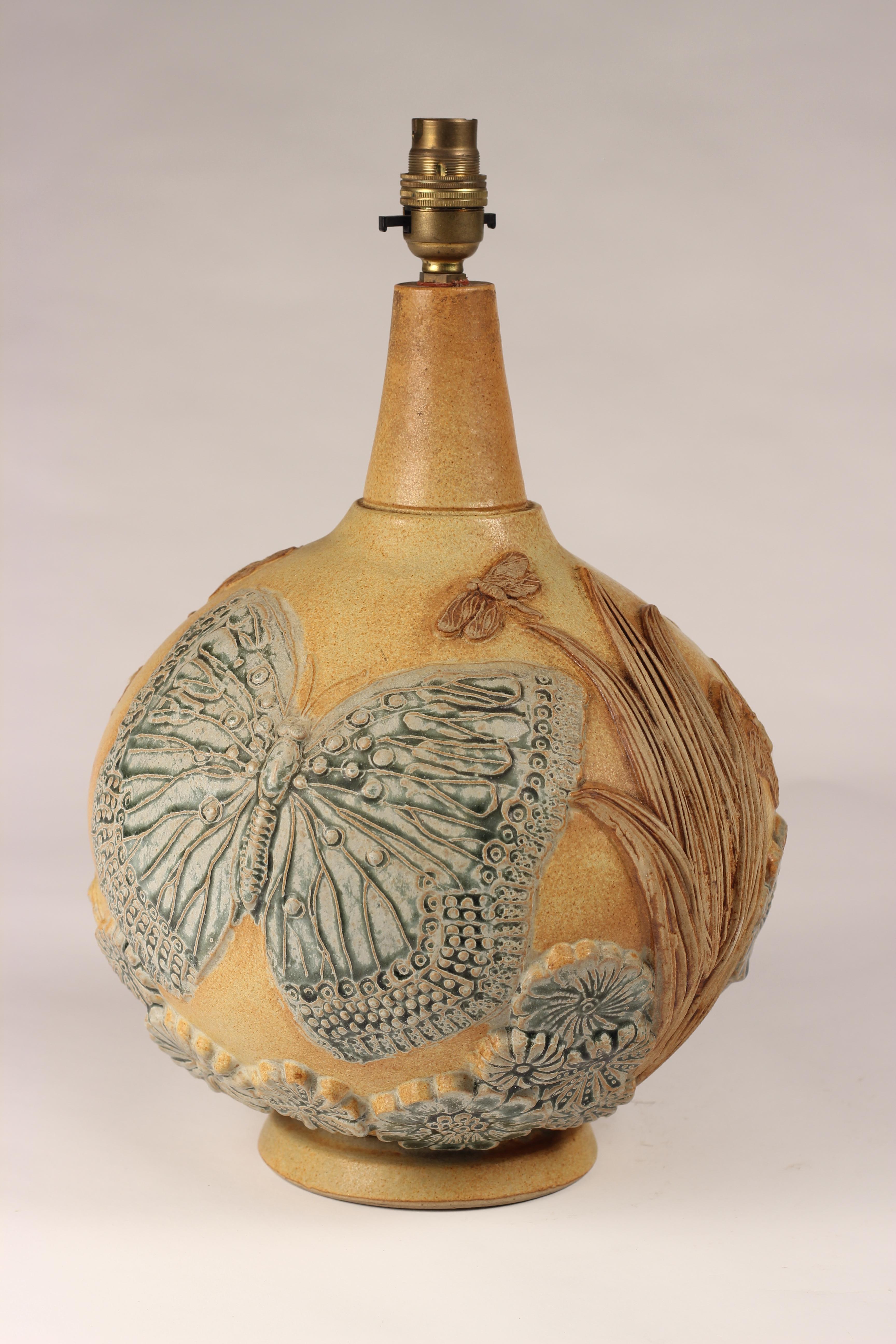 Brutalistische Keramik-Tischlampe von Bernard Rooke (Mitte des Jahrhunderts) im Zustand „Gut“ im Angebot in London, GB