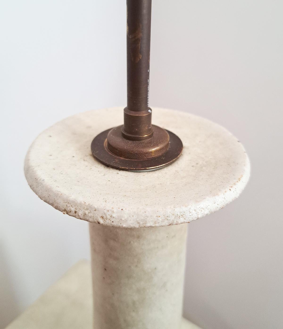 Mid-Century Modern Brutalist Ceramic Table Lamp, France For Sale 1