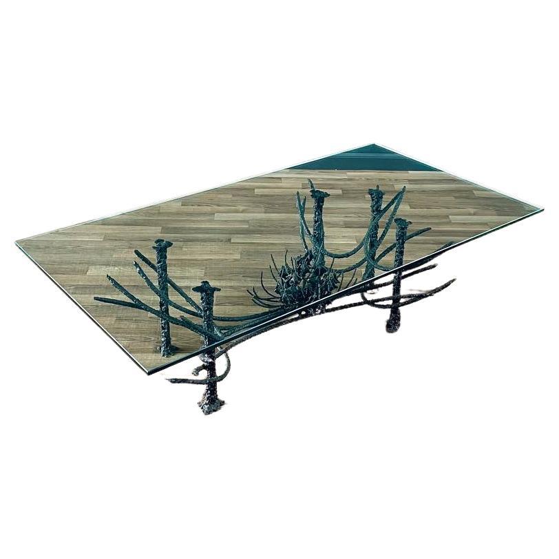 Table basse brutaliste moderne du milieu du siècle dernier par Daniel Gluck