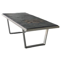 Mesa baja Brutalista Moderna de Mitad de Siglo