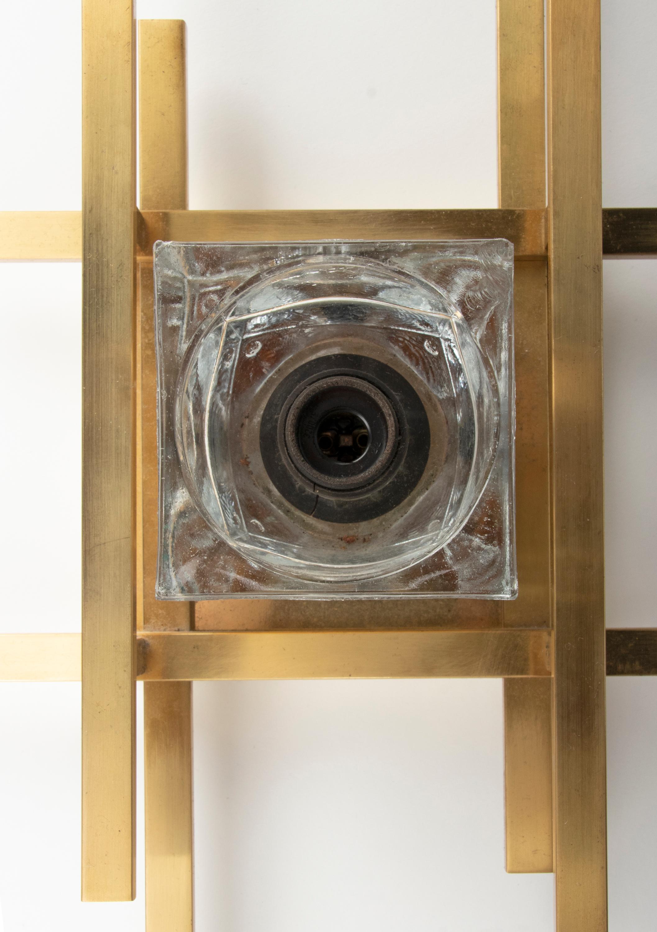 Mid-20th Century Mid-Century Modern Brutalist Cubic Sconse Wall Light by Sciolari