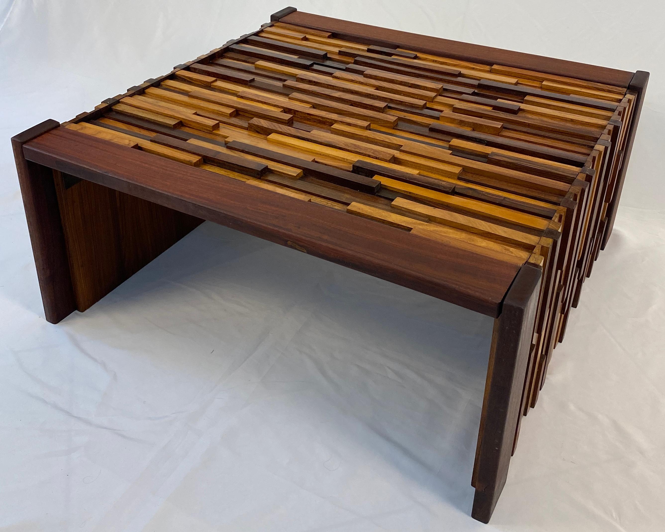 Mid-Century moderno Tavolino da caffè Foldes di Percival Lafer, anni '60, modernità brutalista di metà secolo in vendita