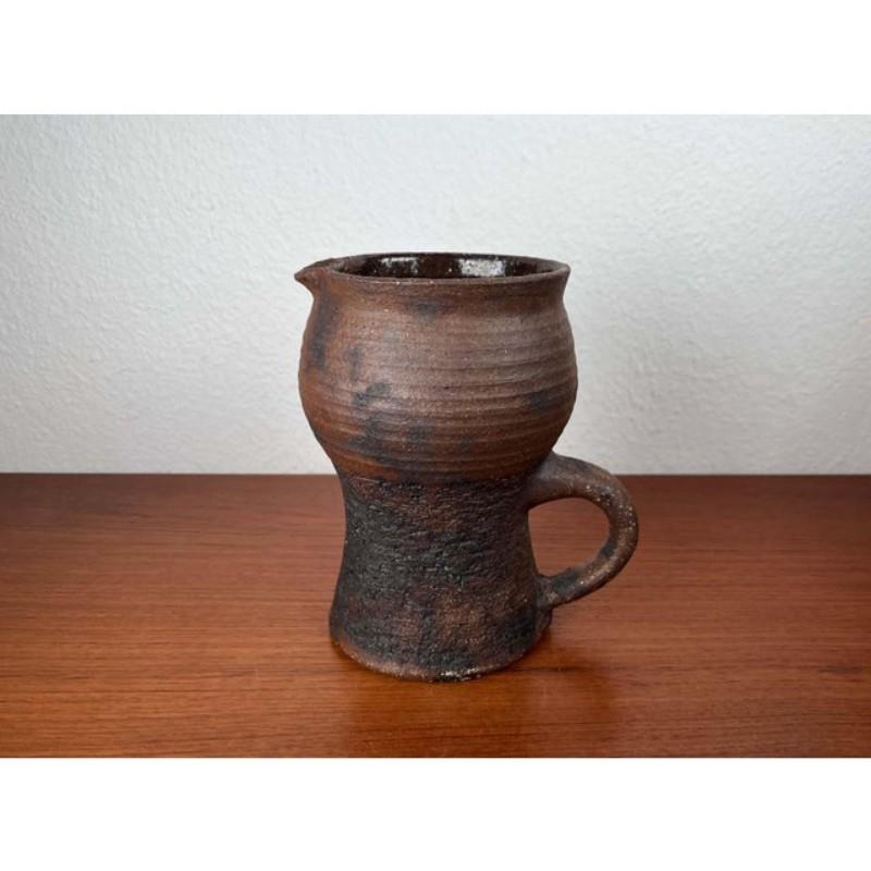 Brutalistische deutsche Studio-Vase von Gerhard Liebenthron aus der Jahrhundertmitte, 1974 im Angebot 6
