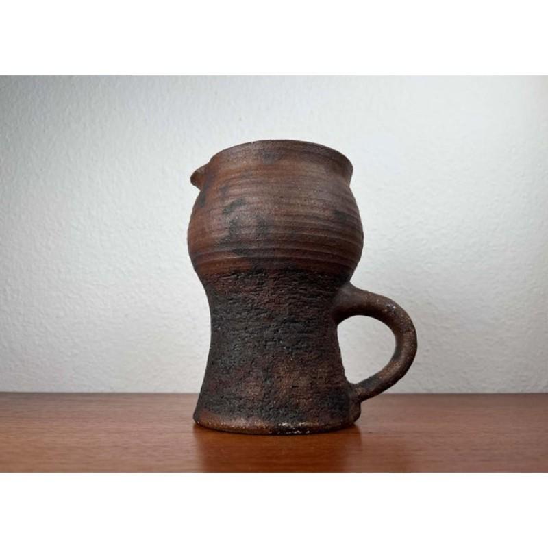 Brutalistische deutsche Studio-Vase von Gerhard Liebenthron aus der Jahrhundertmitte, 1974 im Angebot 7