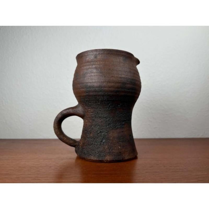 Brutalistische deutsche Studio-Vase von Gerhard Liebenthron aus der Jahrhundertmitte, 1974 im Angebot 11