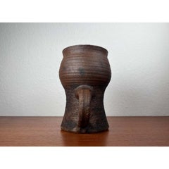 Mid-Century Modern Brutalist German Studio Vase by Gerhard Liebenthron, 1974