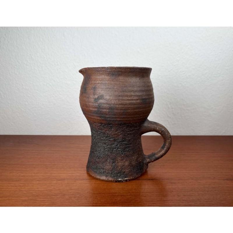 Brutalistische deutsche Studio-Vase von Gerhard Liebenthron aus der Jahrhundertmitte, 1974 (Brutalismus) im Angebot