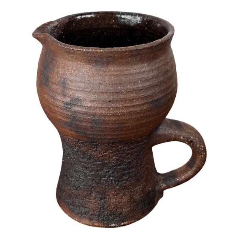 Brutalistische deutsche Studio-Vase von Gerhard Liebenthron aus der Jahrhundertmitte, 1974 im Angebot