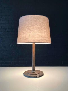 Mid-Century Modern Brutalist Hammered Table Lamp