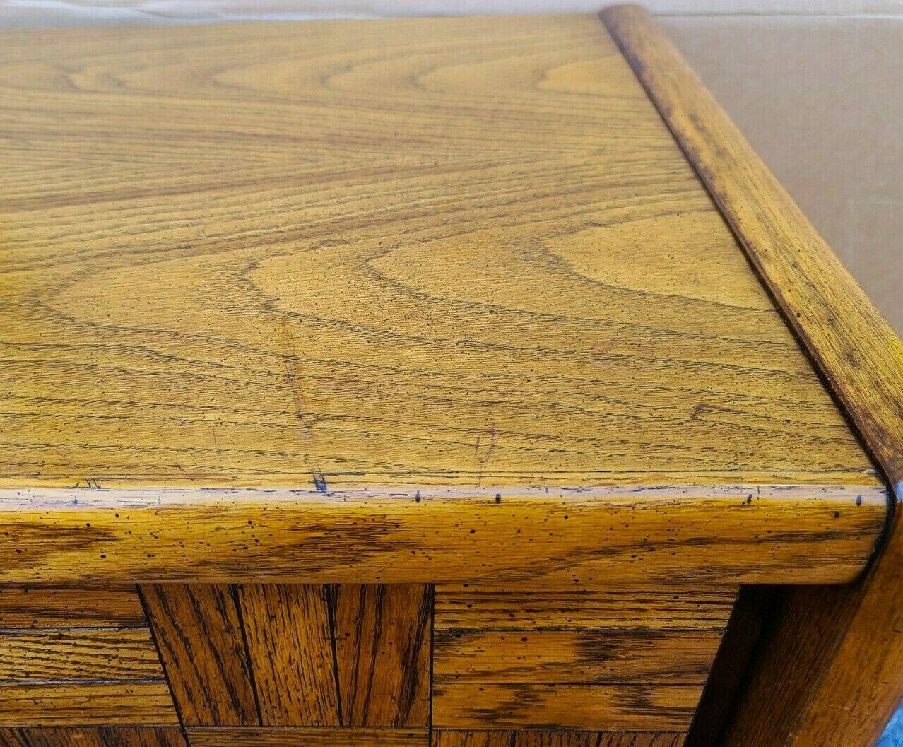 Wood Highboy Dresser by Lane Mid-Century Modern Brutalist For Sale