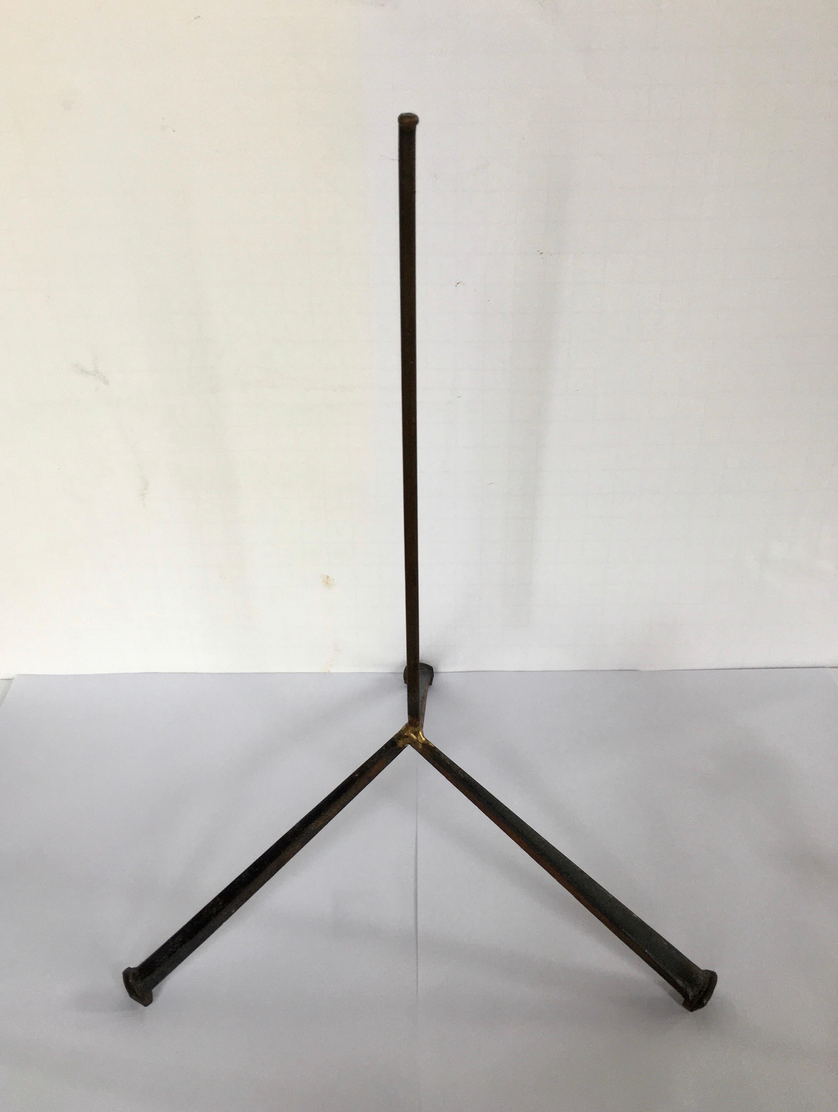 Metal Mid-Century Modern Brutalist Kinetic Balancing Man Sculpture by Strauss, 1970’s  For Sale