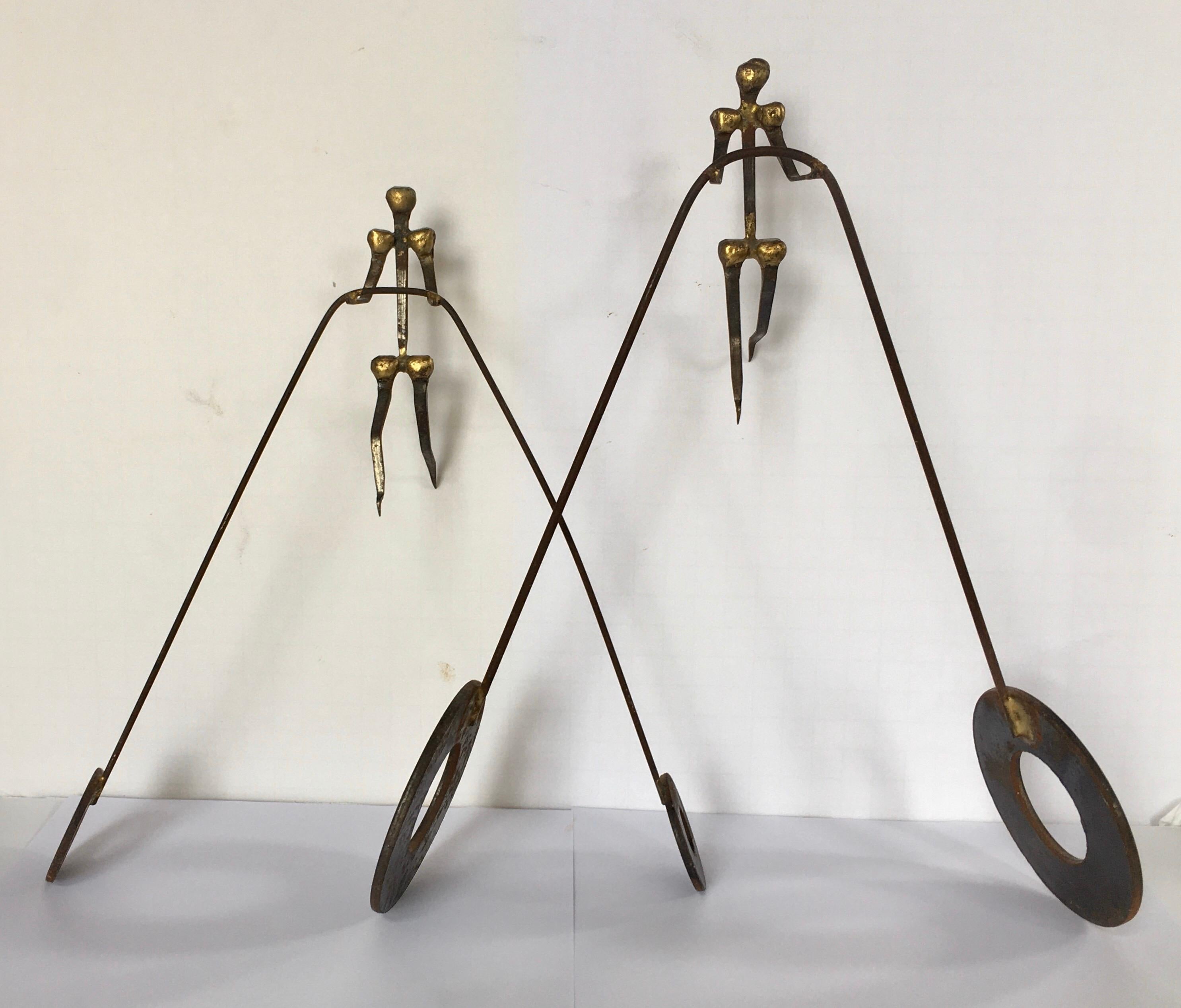 Mid-Century Modern Brutalist Kinetic Balancing Man Sculpture by Strauss, 1970’s  For Sale 1