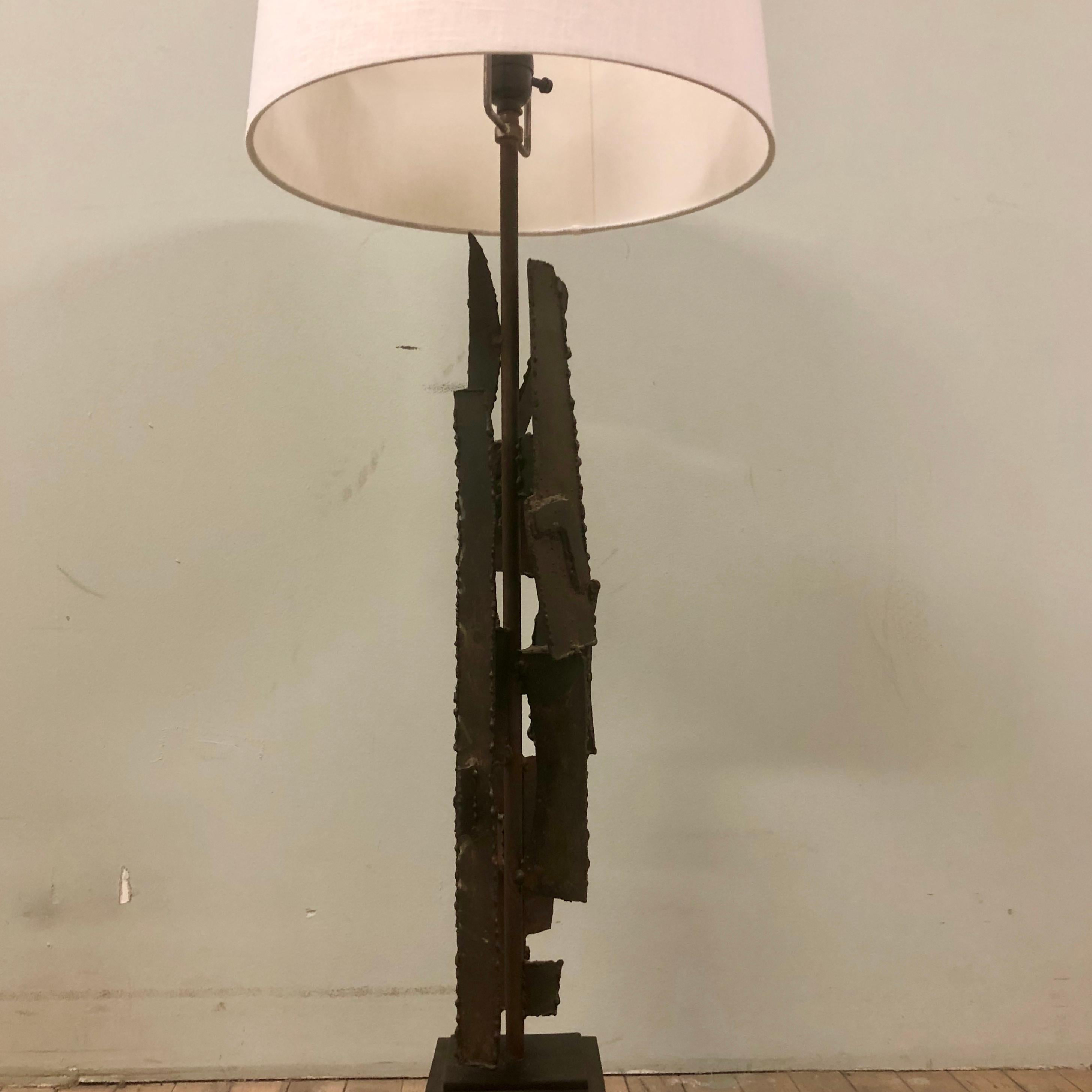 American Mid-Century Modern Brutalist Lamp