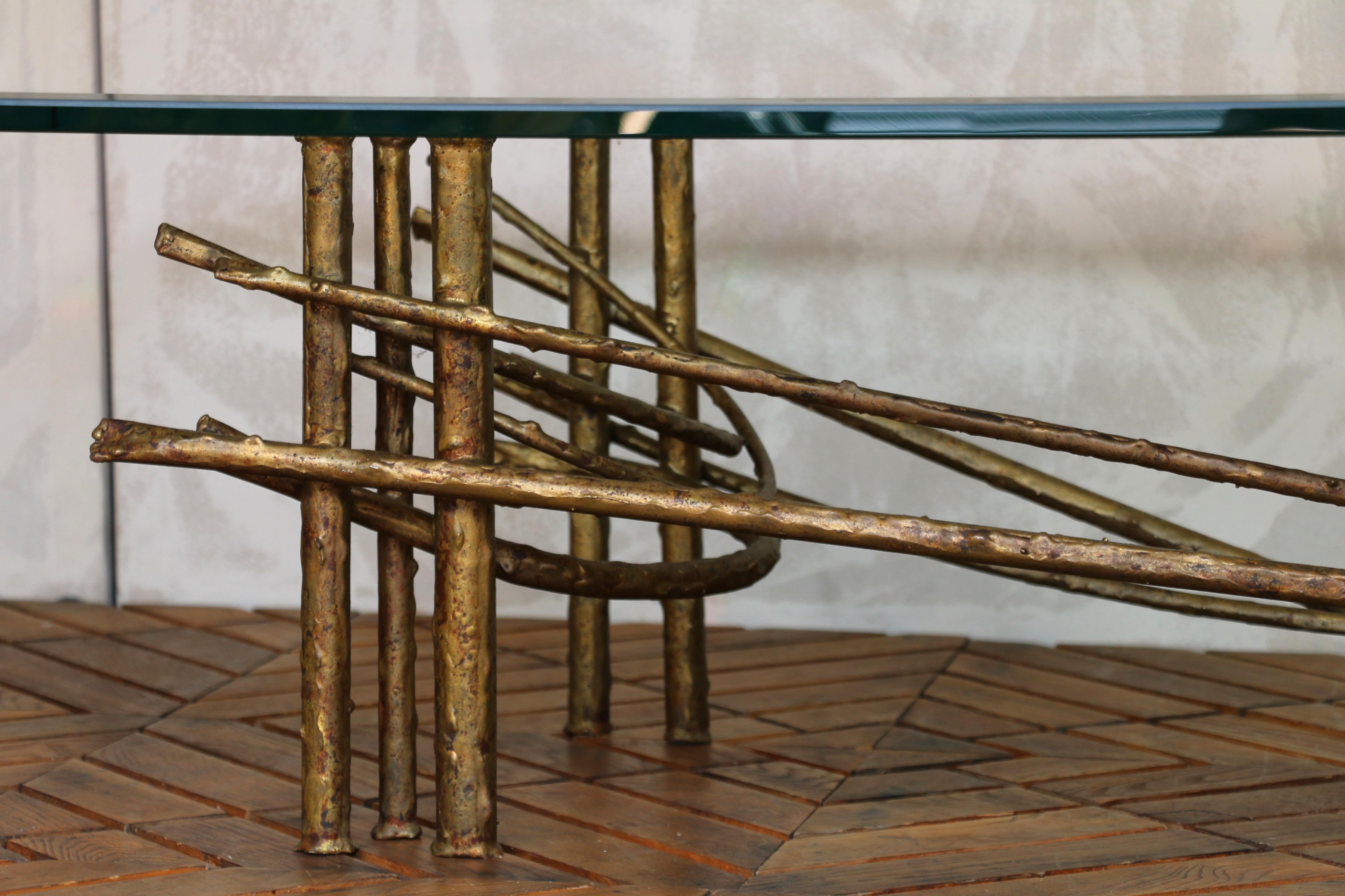 Mid-Century Modern Brutalist Lotus Coffee Table, Circa 1960s For Sale 7