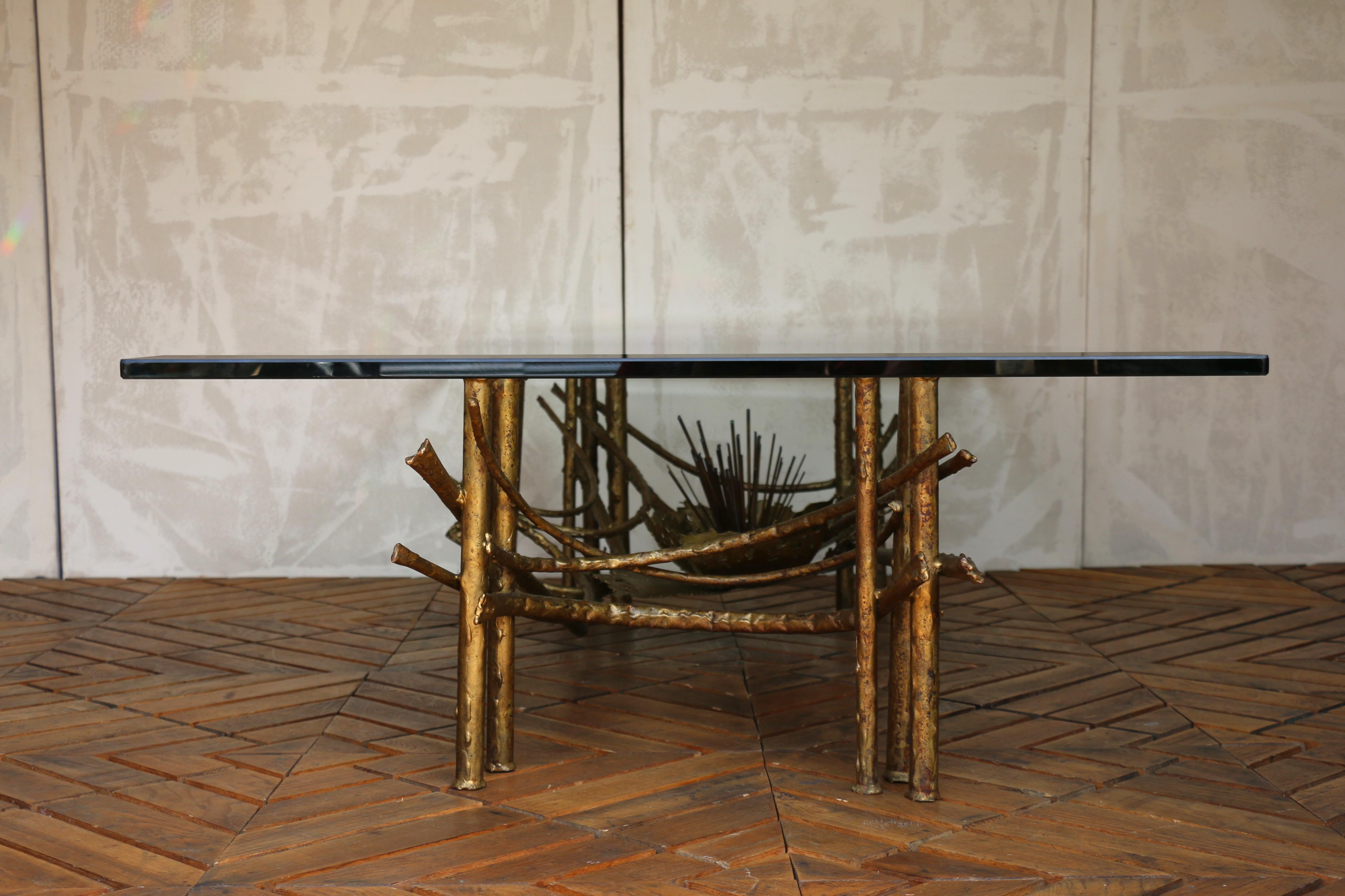 Mid-Century Modern Brutalist Lotus Coffee Table, Circa 1960s For Sale 9