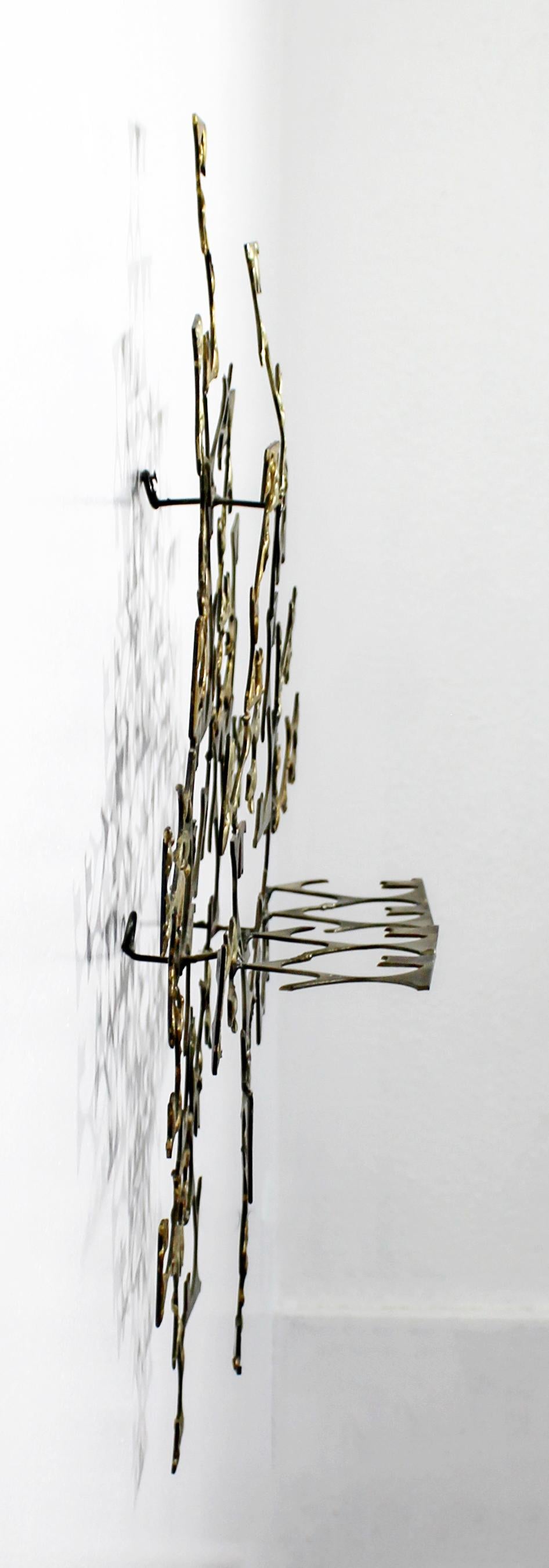 Late 20th Century Mid-Century Modern Brutalist Metal Abstract Wall Sculpture Will Friedle, 1970s