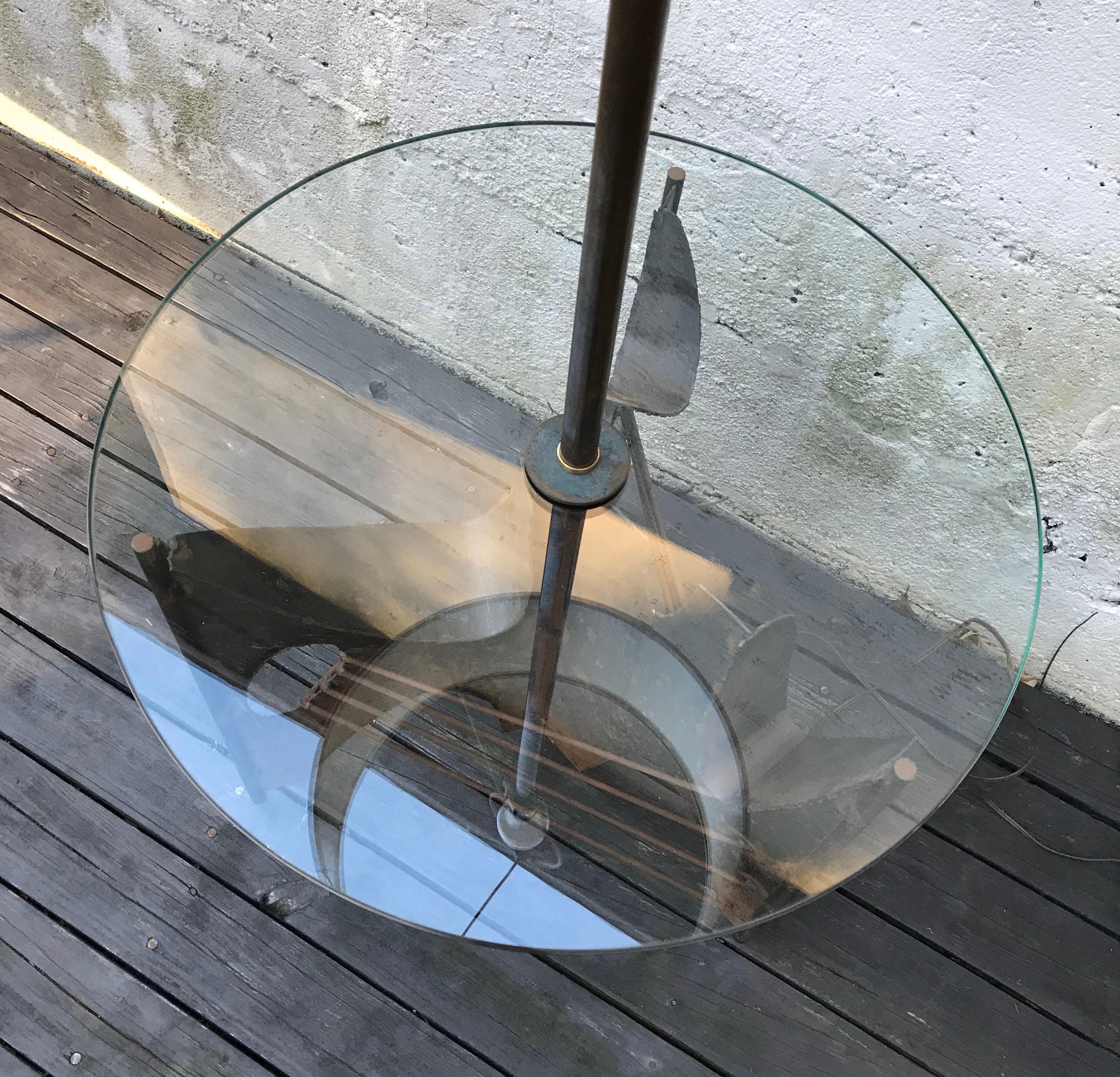 Mid-20th Century Mid-Century Modern Brutalist Metal Floor Lamp by Richard Barr for Laurel, 1960s For Sale