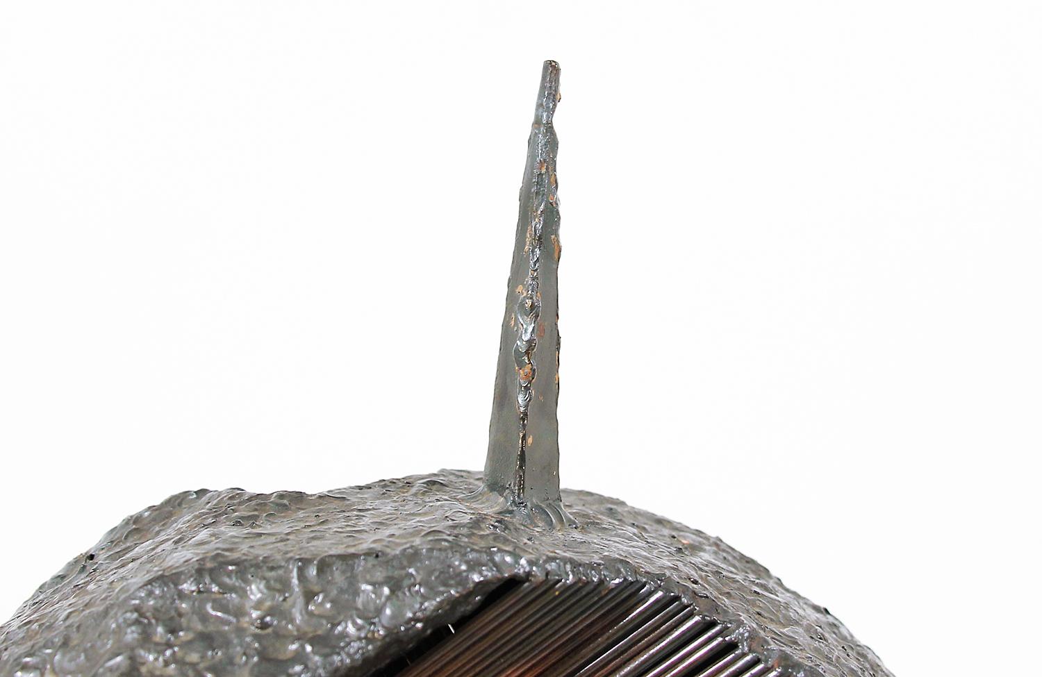 Mid-Century Modern Brutalist Metal Copper Sculpture 1