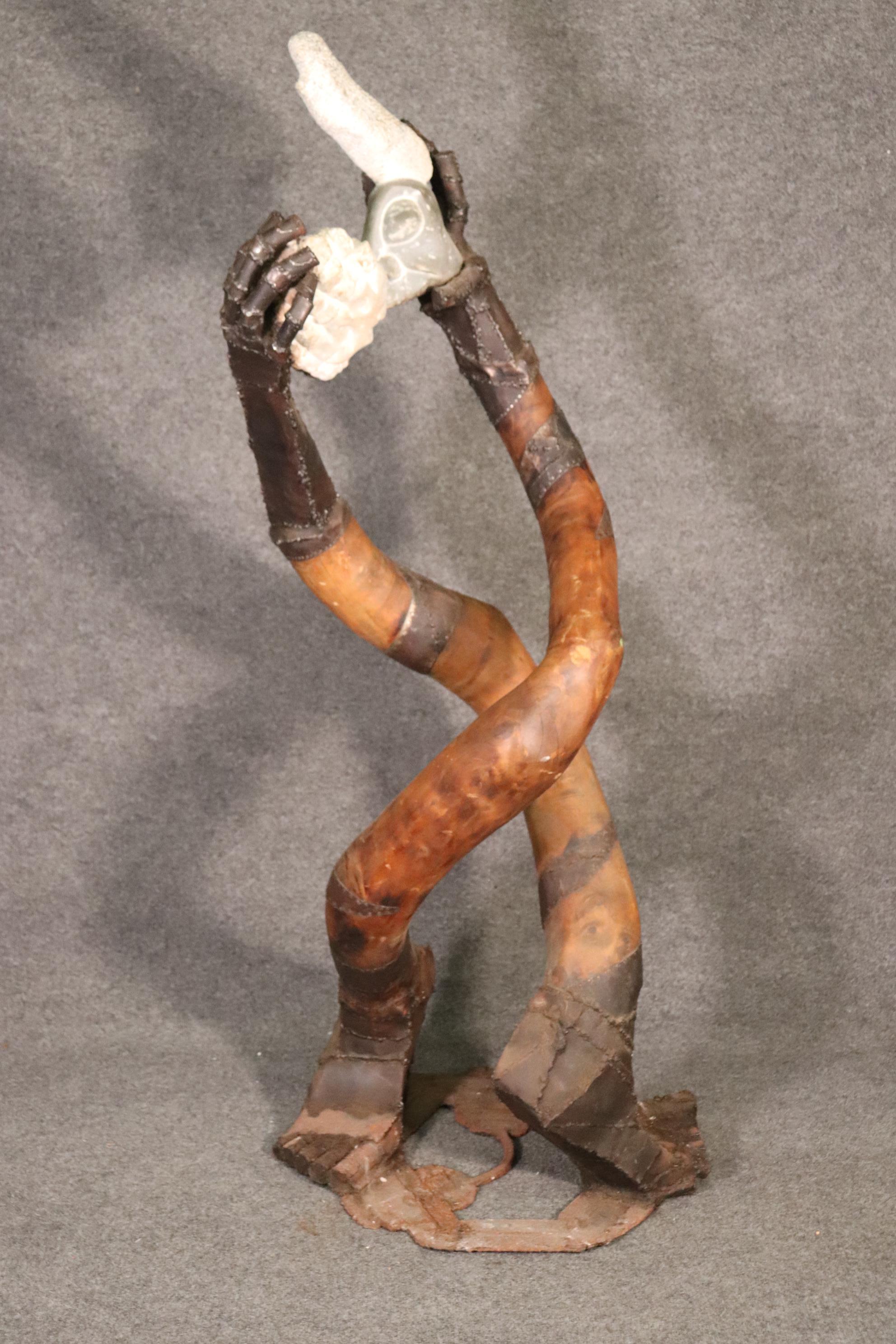 Dimensions- H: 64 1/2in W: 27in D: 26in
This is an exceptional South African sculpture is titled 