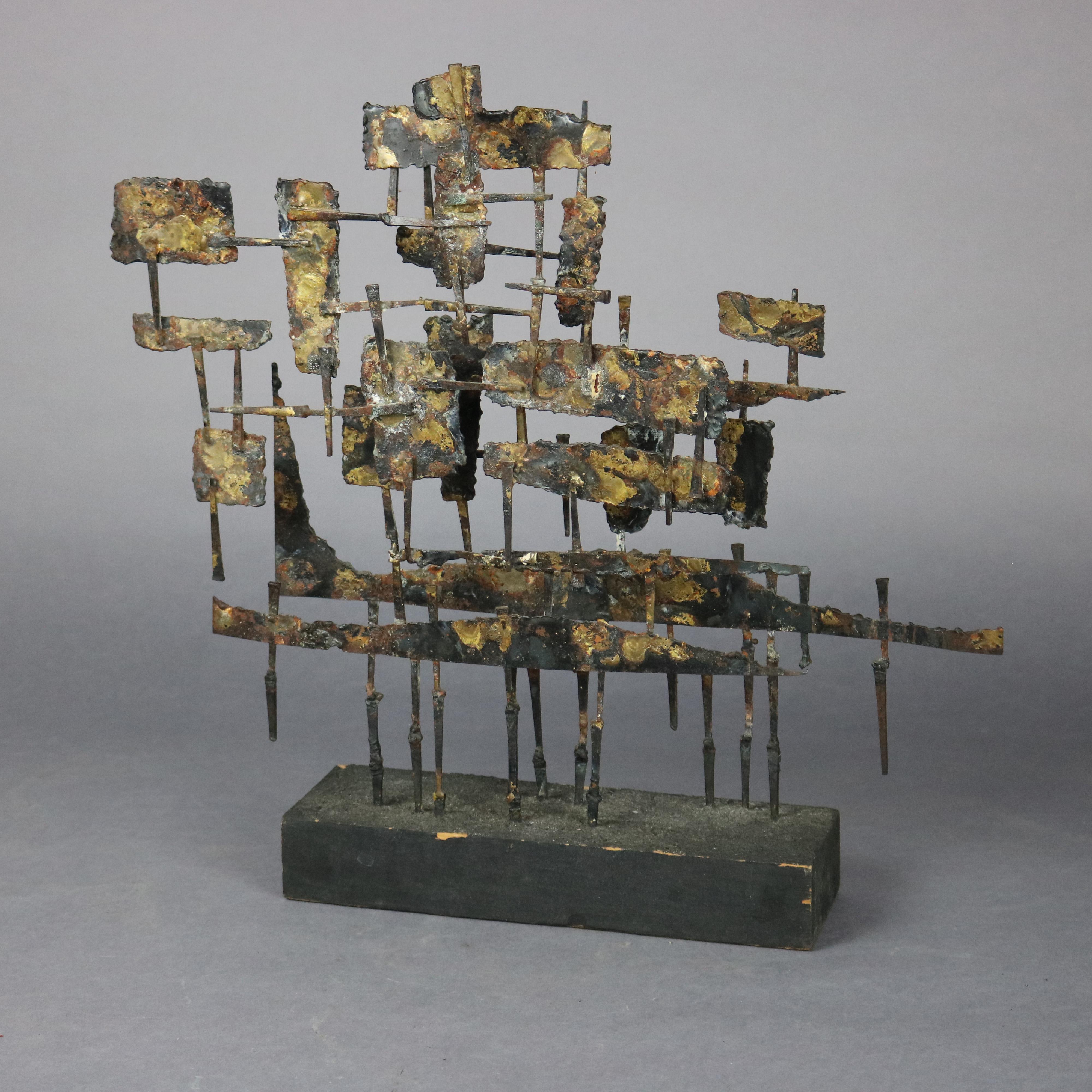 Mid-Century Modern Brutalist Metal Sculpture, circa 1960 In Good Condition In Big Flats, NY